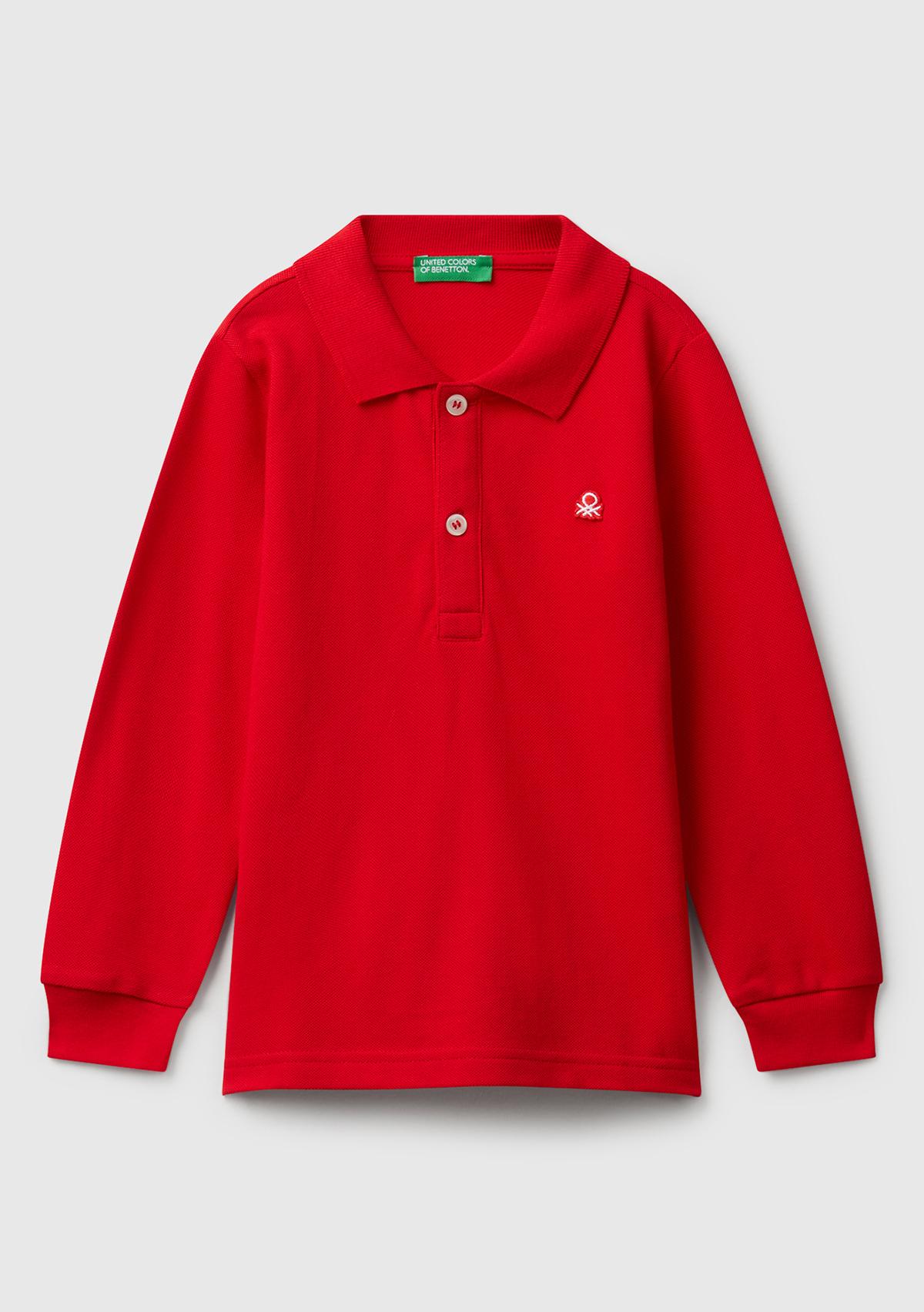 Erkek Çocuk Kırmızı Logolu Polo T-Shirt