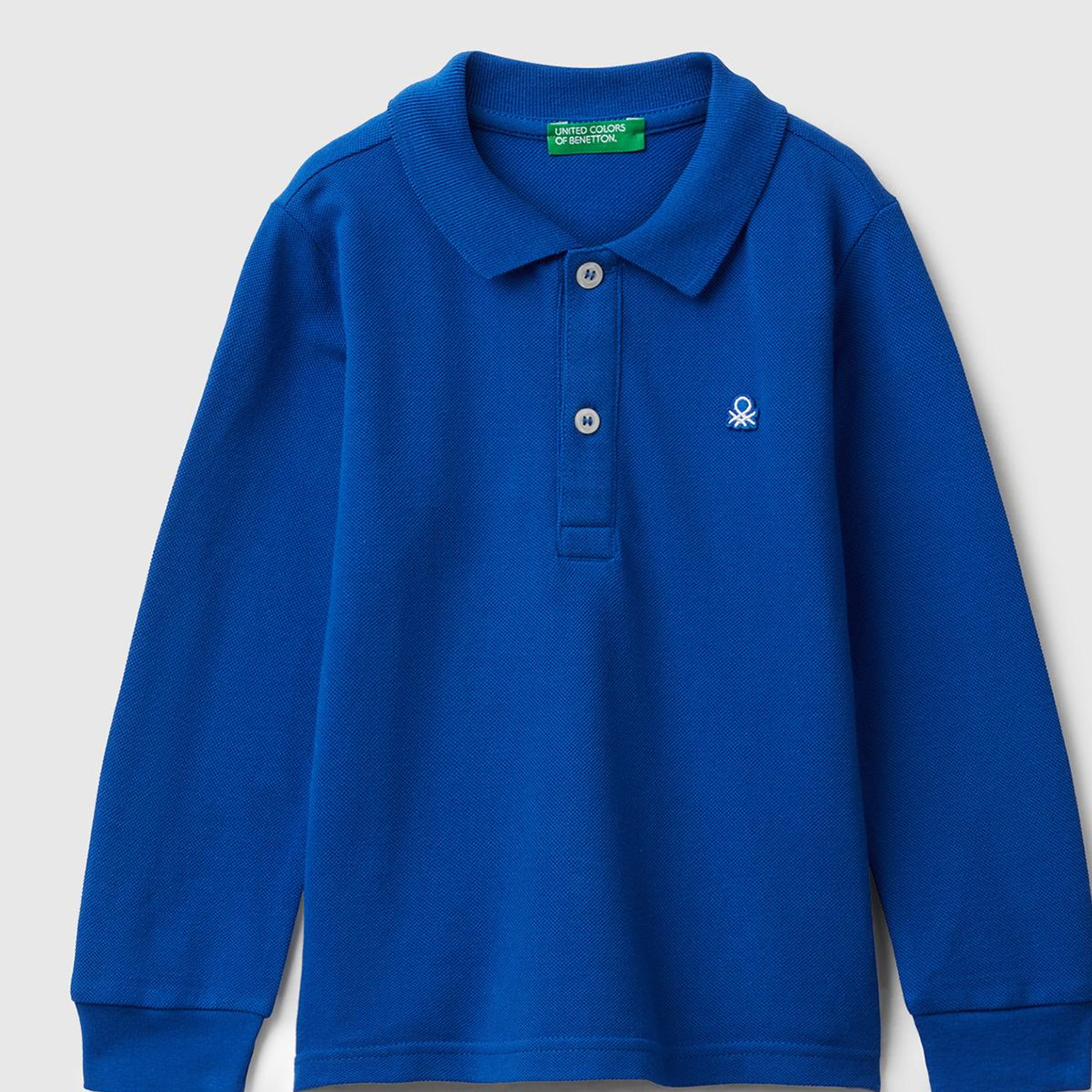 Erkek Çocuk Saks Mavisi Logolu Polo T-Shirt