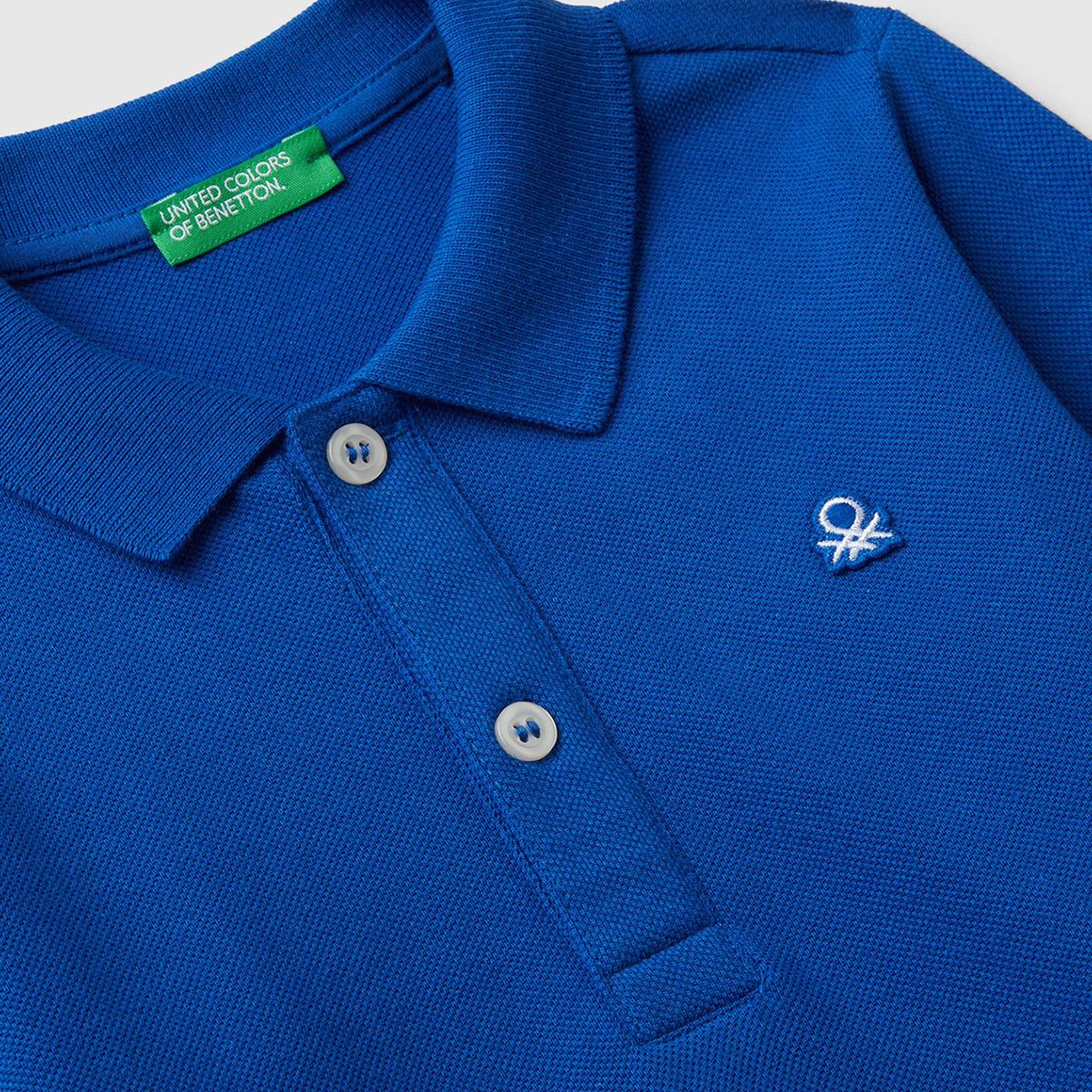 Erkek Çocuk Saks Mavisi Logolu Polo T-Shirt