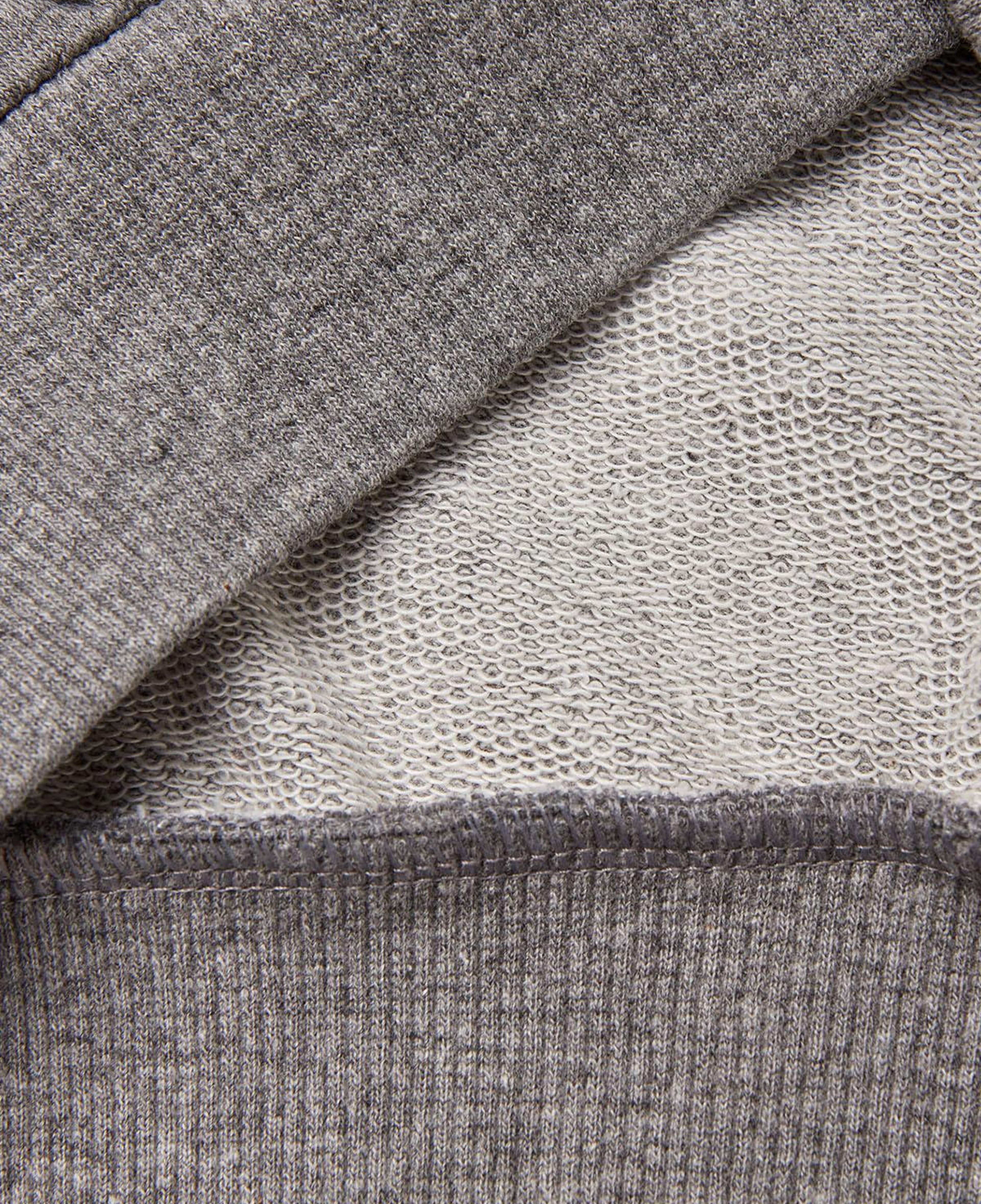 Erkek Çocuk Antrasit Melanj Baskılı Kese Cep Detaylı Kapüşonlu Raglan Kolsuz Sweatshirt