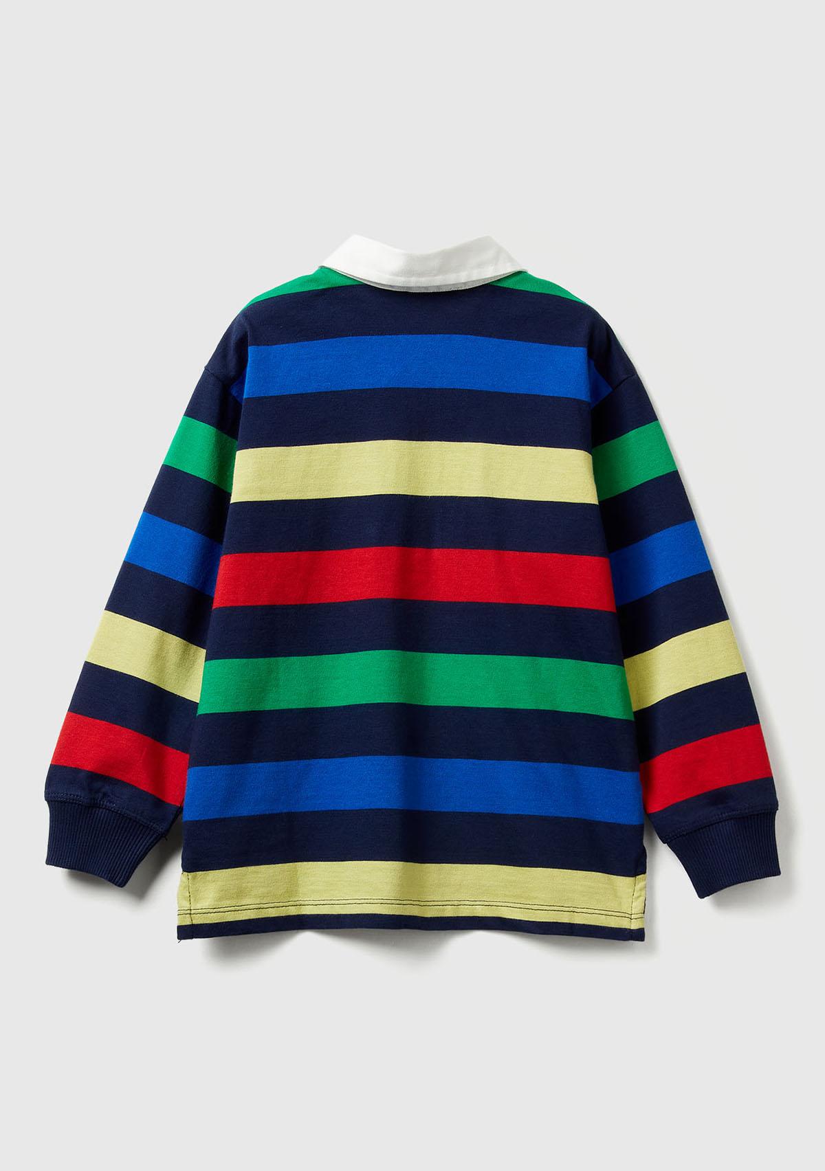 Erkek Çocuk Siyah Mix Logo Detaylı Ruby Uzun Kollu Polo T-shirt