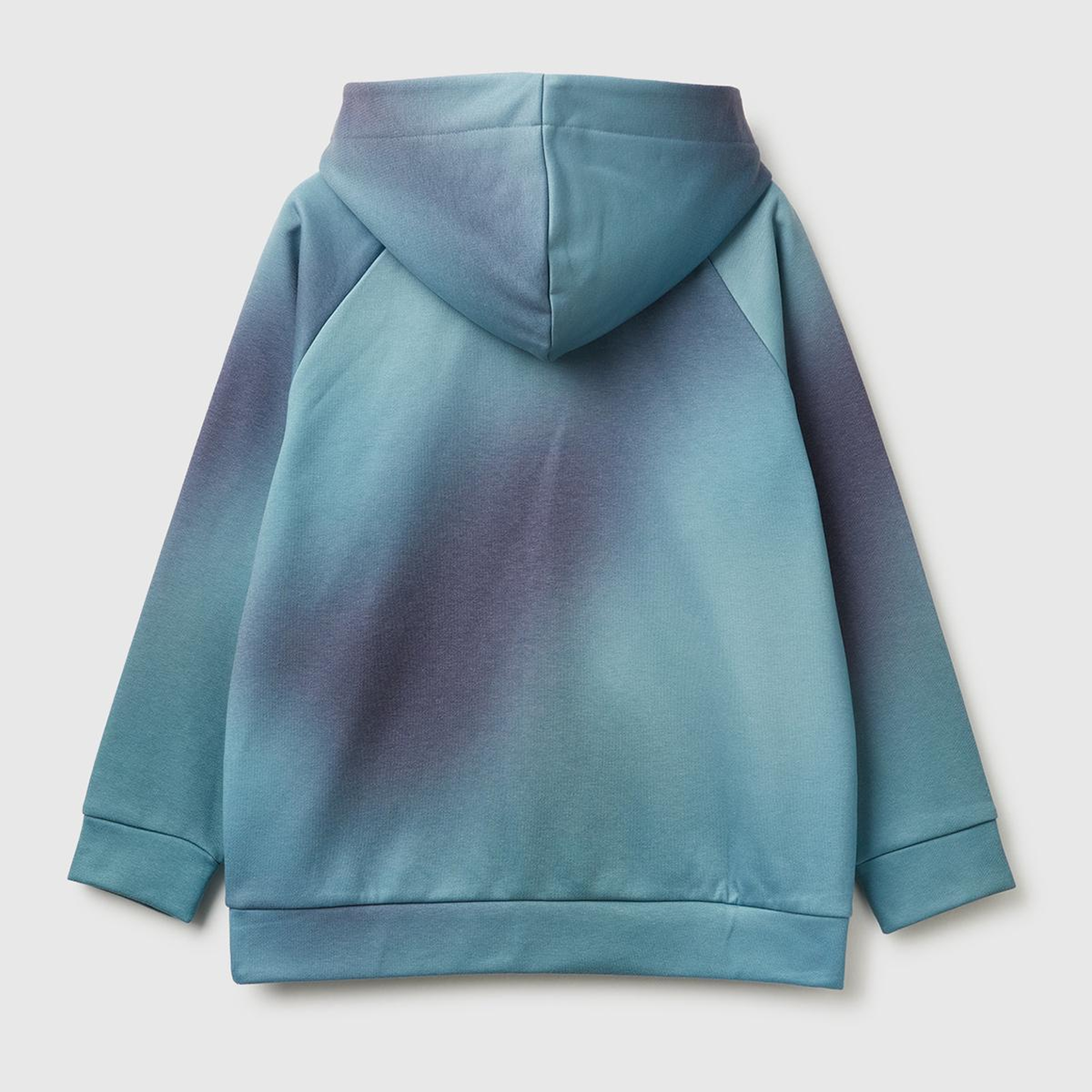 Erkek Çocuk Mavi-Siyah Gölge Efektli Kişiselleştirilmiş Etiketli Sweatshirt