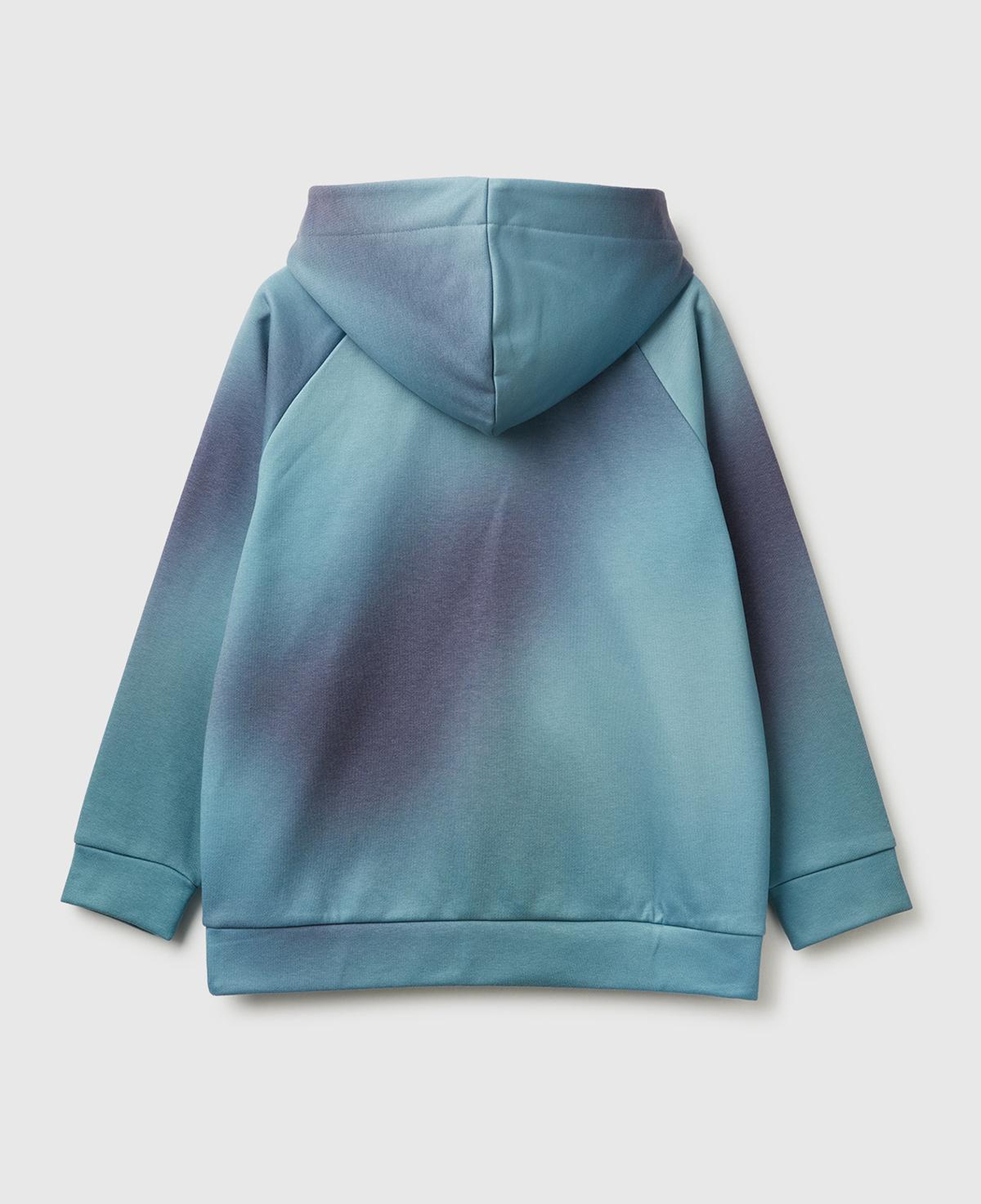 Erkek Çocuk Mavi-Siyah Gölge Efektli Kişiselleştirilmiş Etiketli Sweatshirt