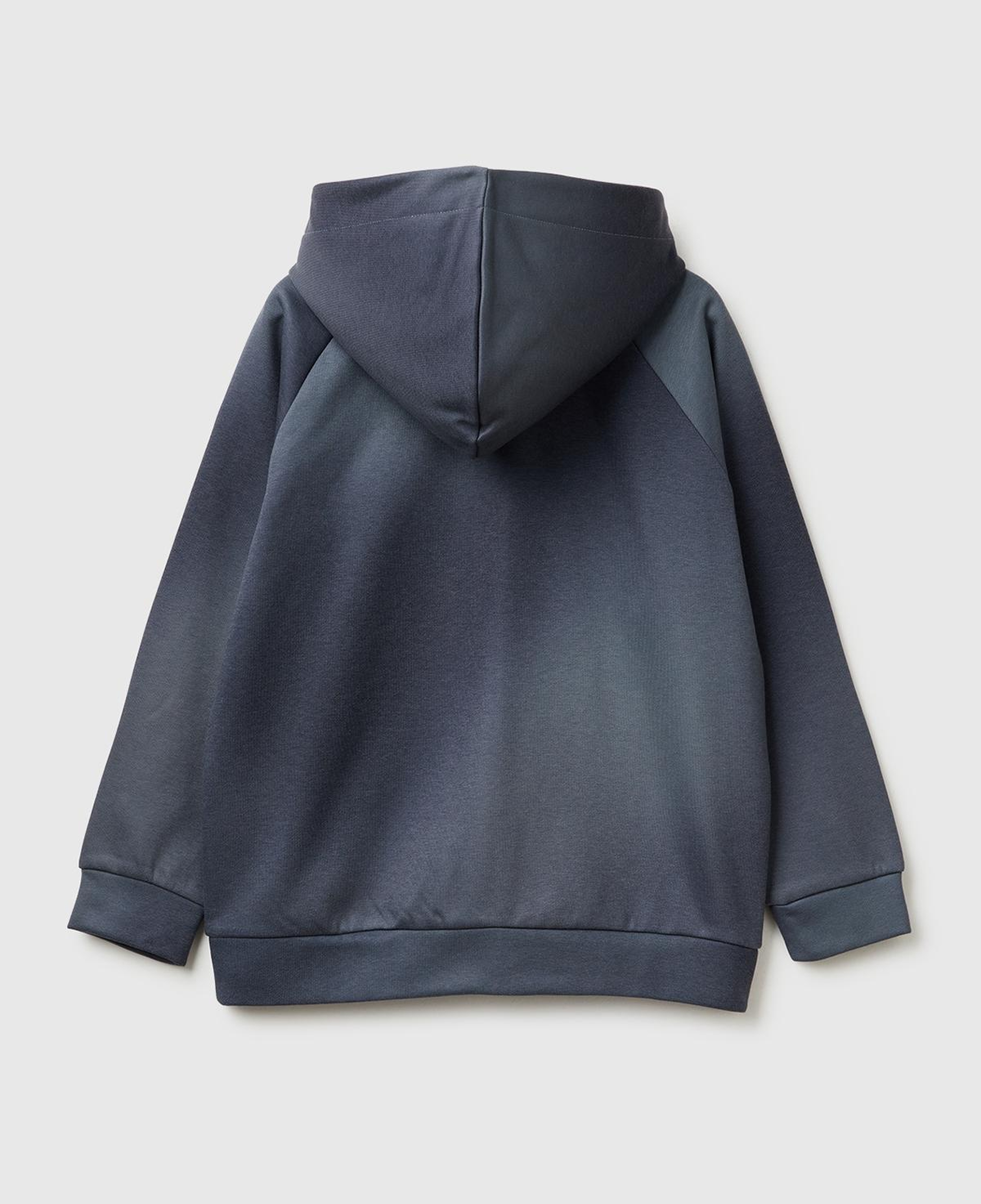 Erkek Çocuk Bej-Siyah Gölge Efektli Kişiselleştirilmiş Etiketli Sweatshirt