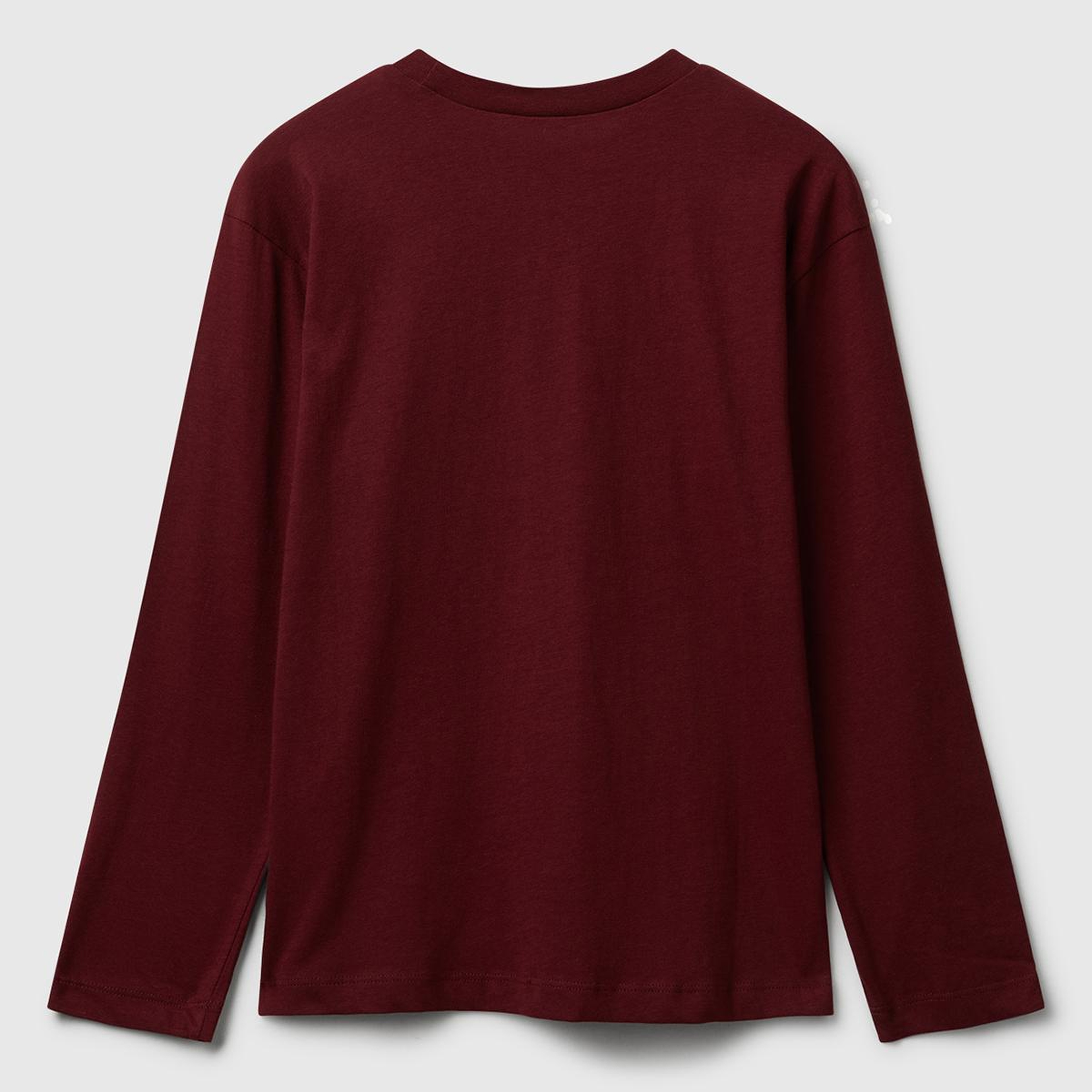 Erkek Çocuk Bordo Önü Baskılı Bisiklet Yaka Uzun Kollu T-shirt