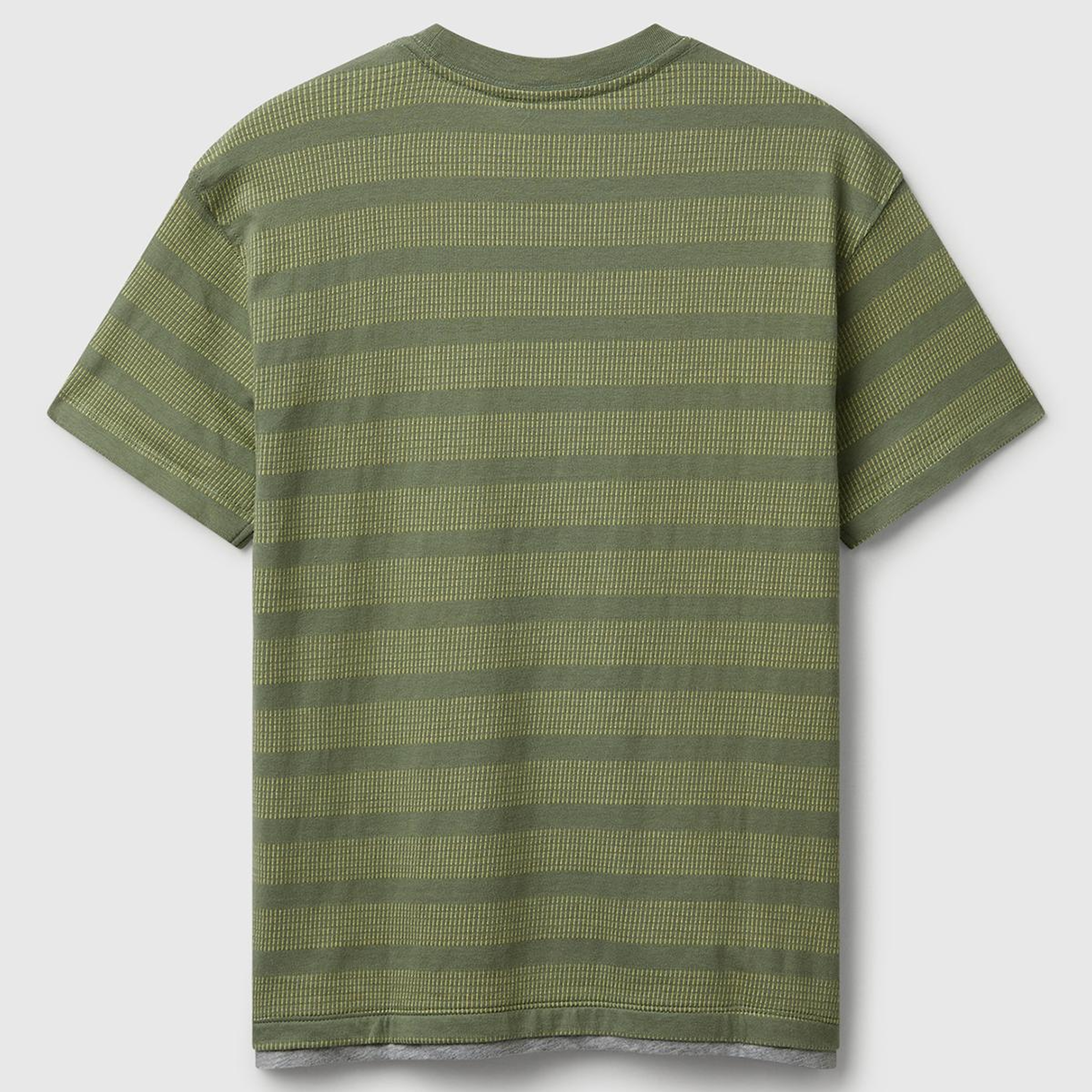 Erkek Çocuk Sarı Çizgili Önü Yazı Detaylı Kolu Logo Etiketli Oversize T-shirt