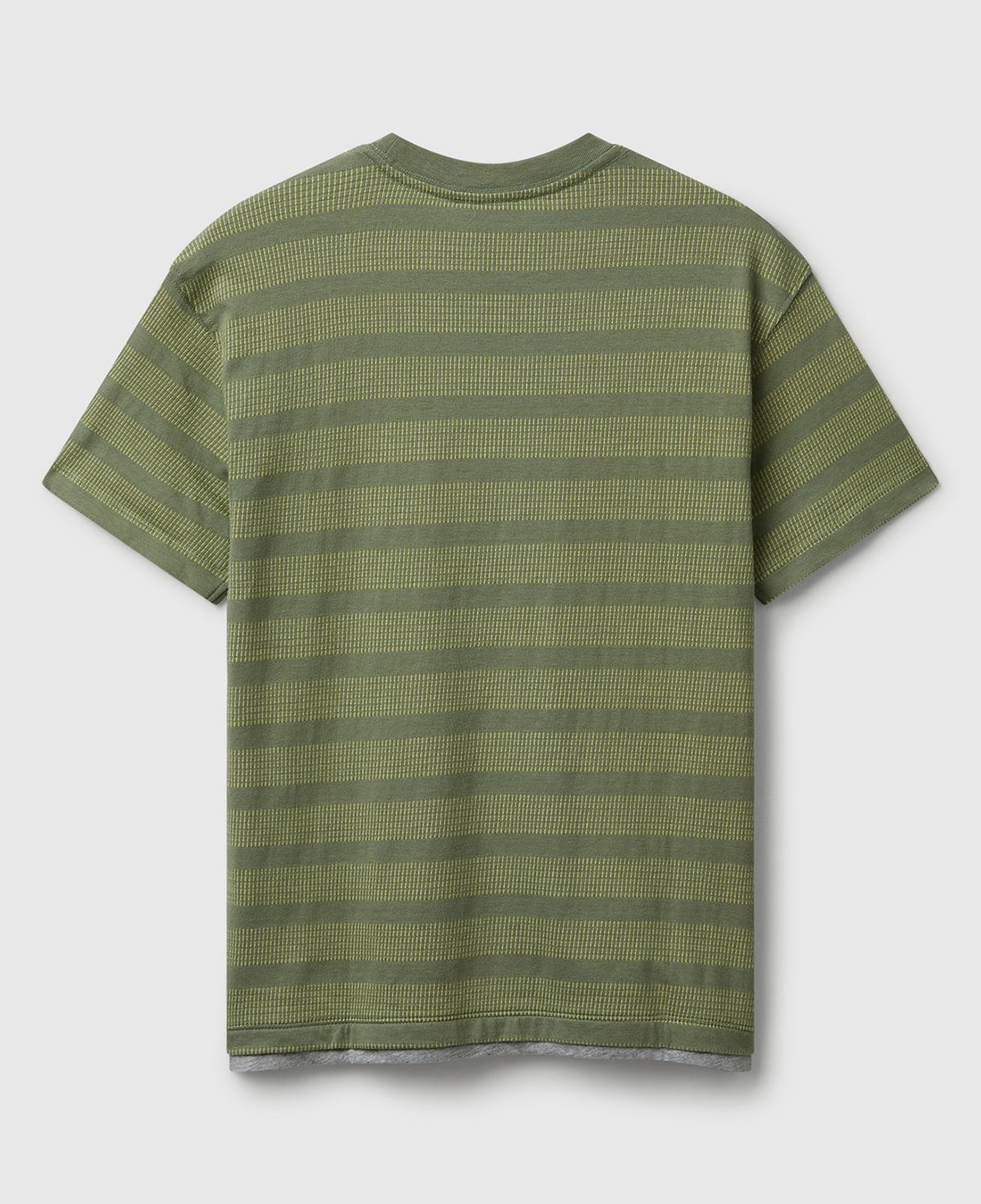 Erkek Çocuk Sarı Çizgili Önü Yazı Detaylı Kolu Logo Etiketli Oversize T-shirt