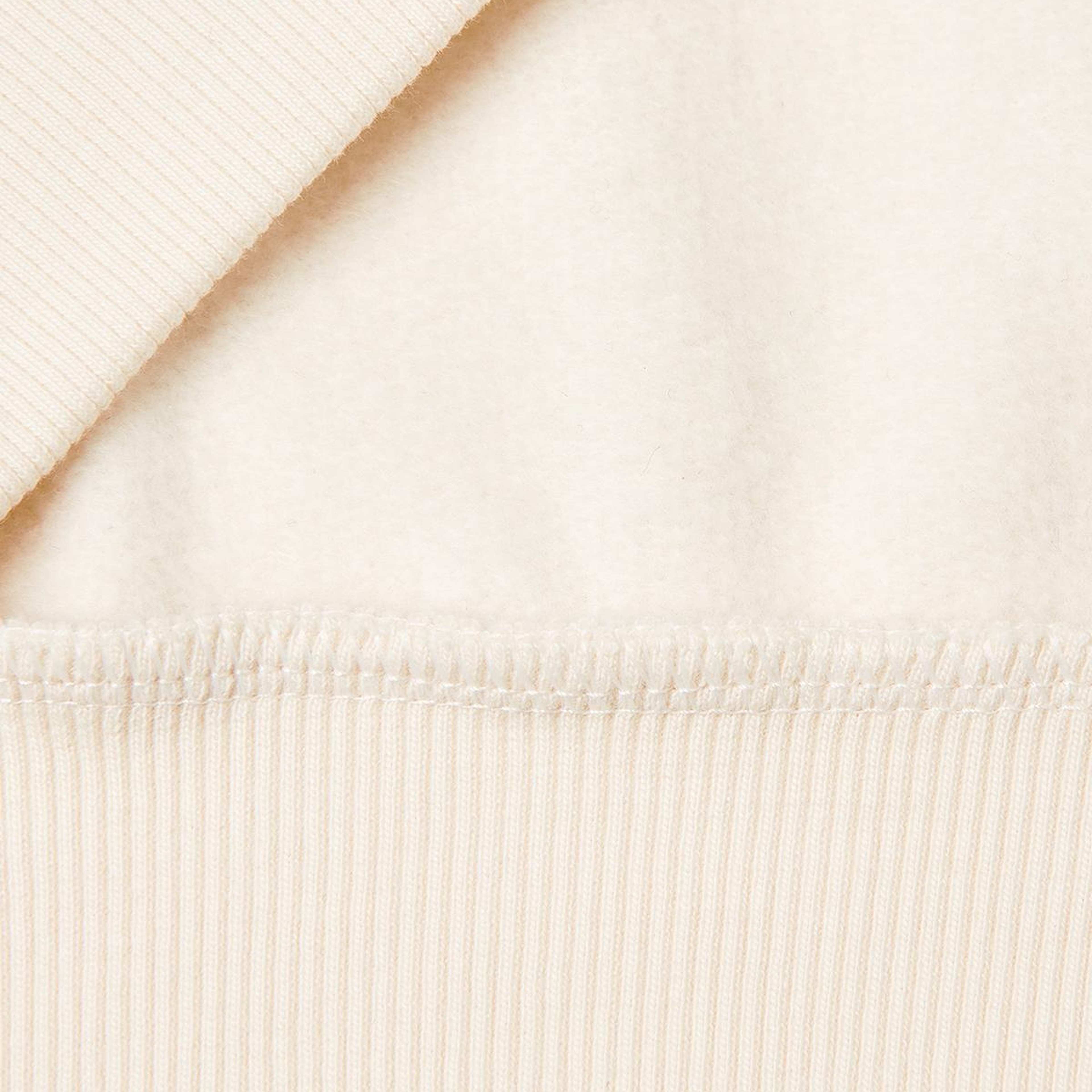Kız Çocuk Ekru-Mavi Önü Payetli Logolu Cepli Kapüşonlu Şardonlu Sweatshirt