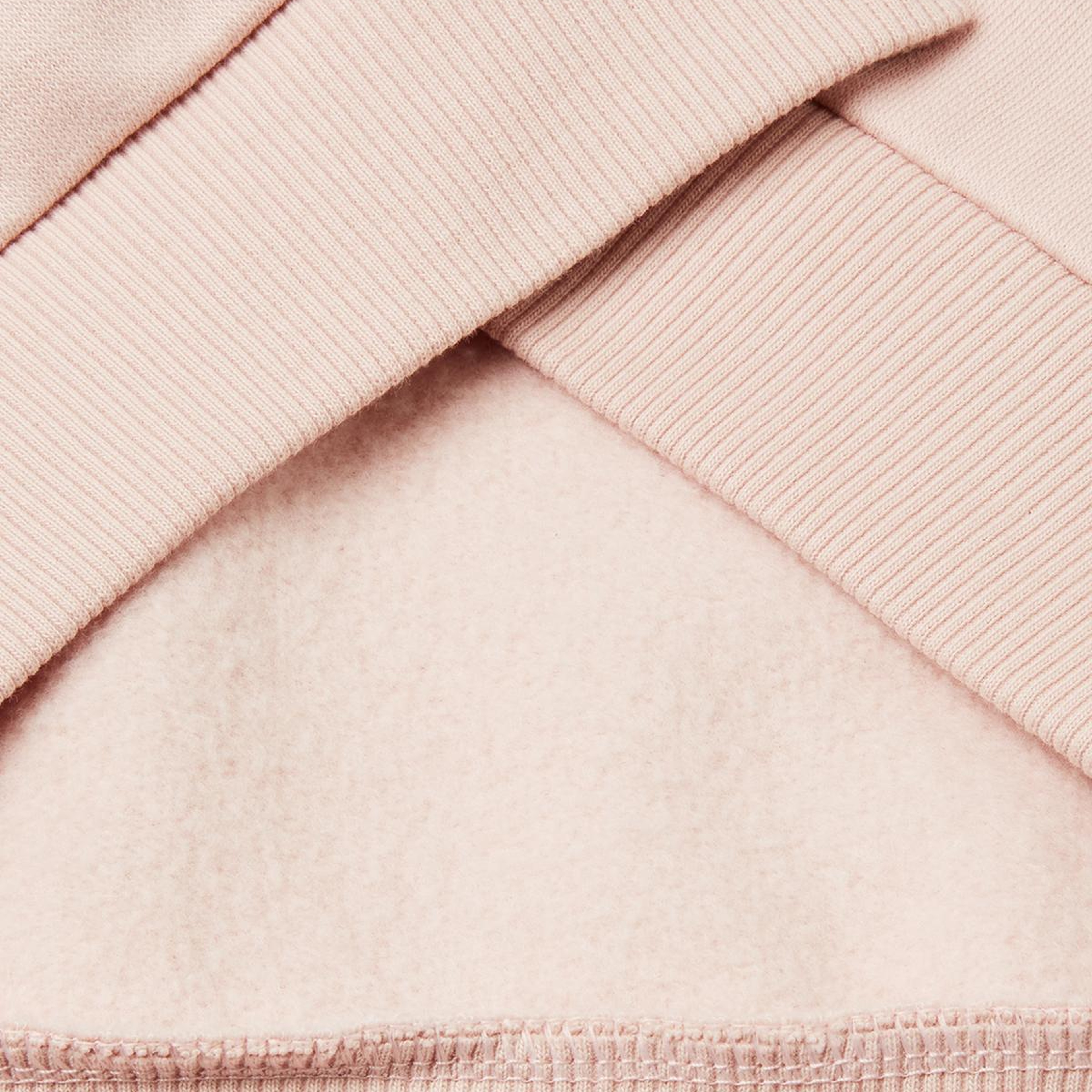 Kız Çocuk Krem-Pembe Payet İşlemeli Nervürlü Regular Fit Kapüşonlu Şardonlu Sweatshirt