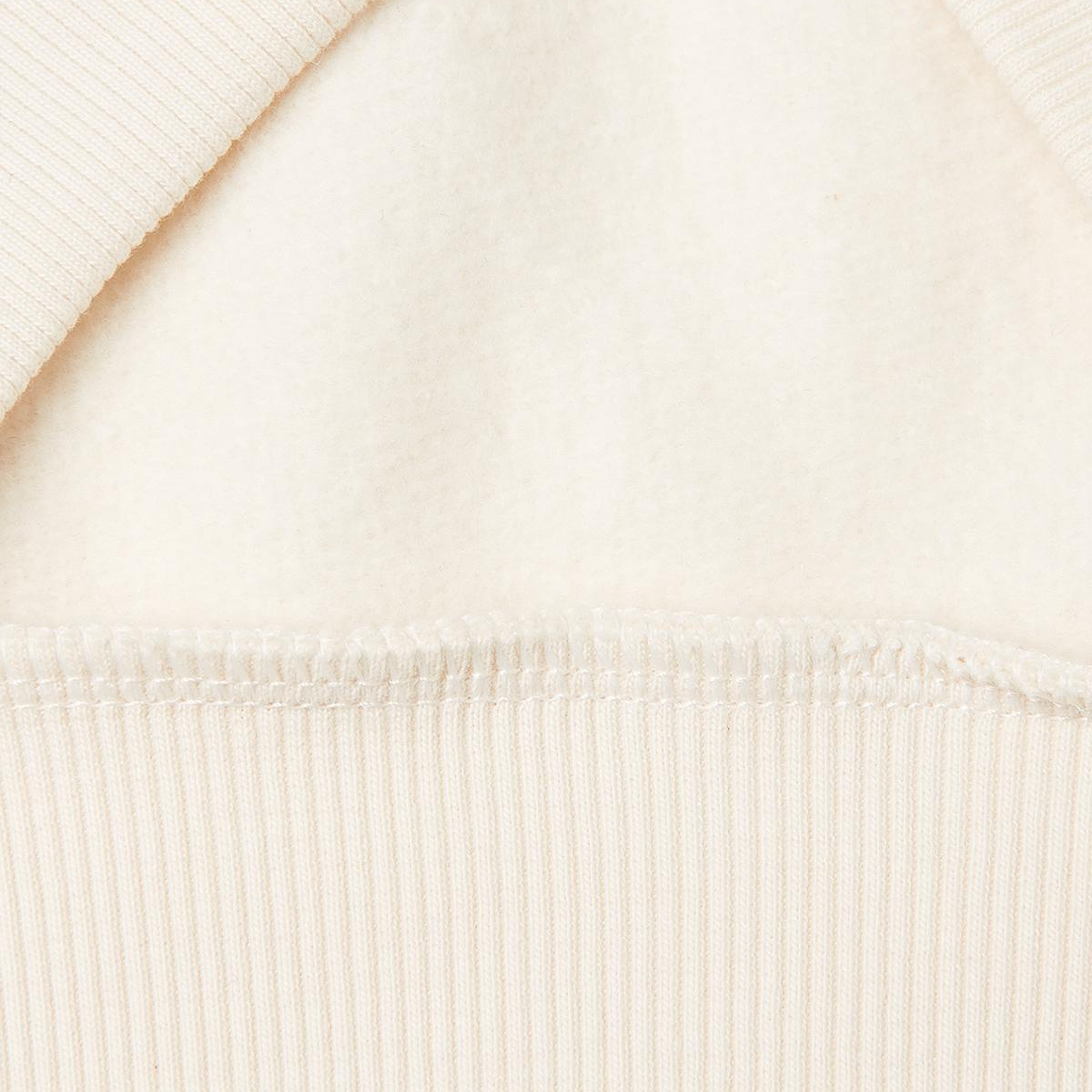 Kız Çocuk Ekru Önü Payetli Logolu Cepli Kapüşonlu Şardonlu Sweatshirt