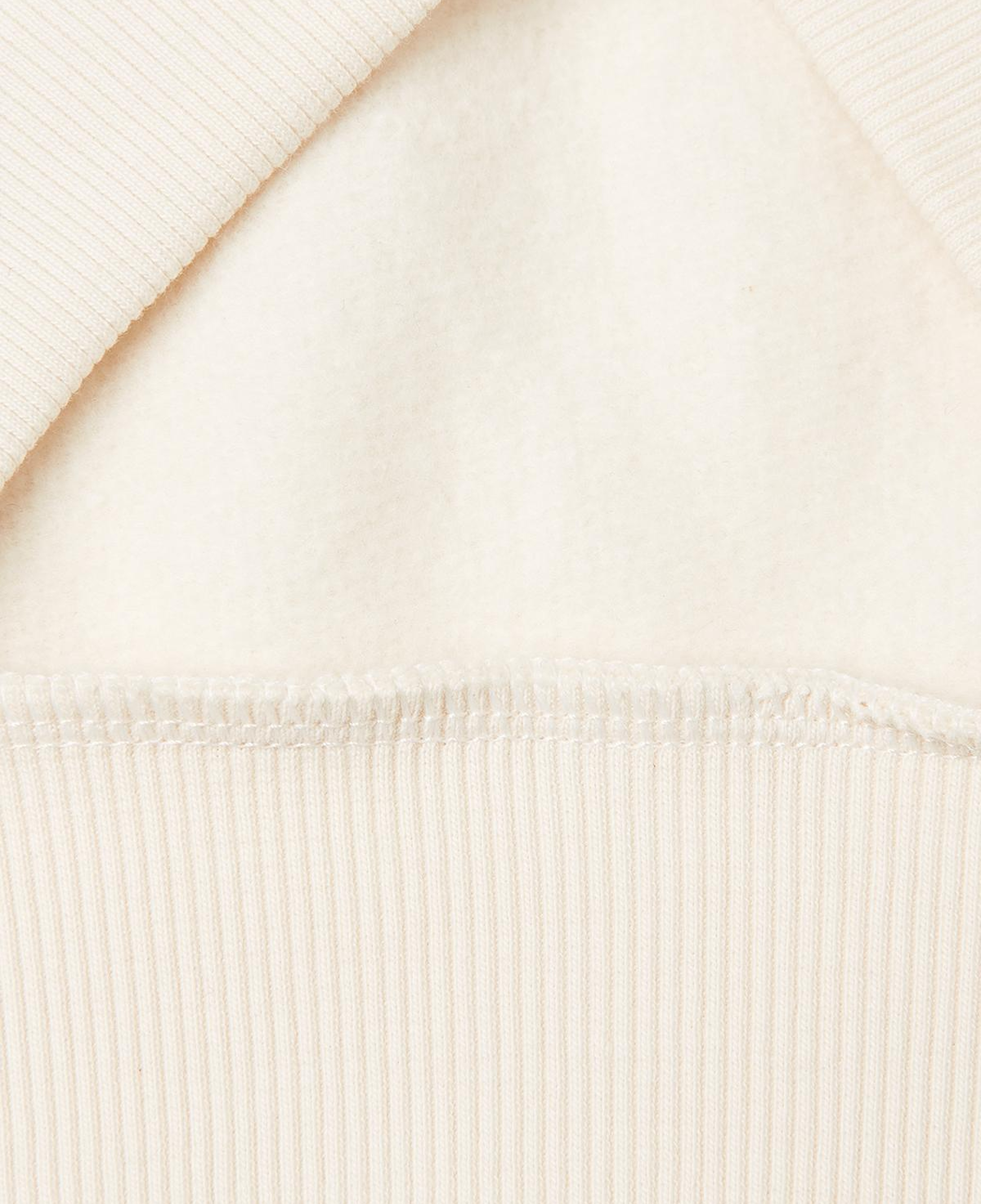 Kız Çocuk Ekru Önü Payetli Logolu Cepli Kapüşonlu Şardonlu Sweatshirt