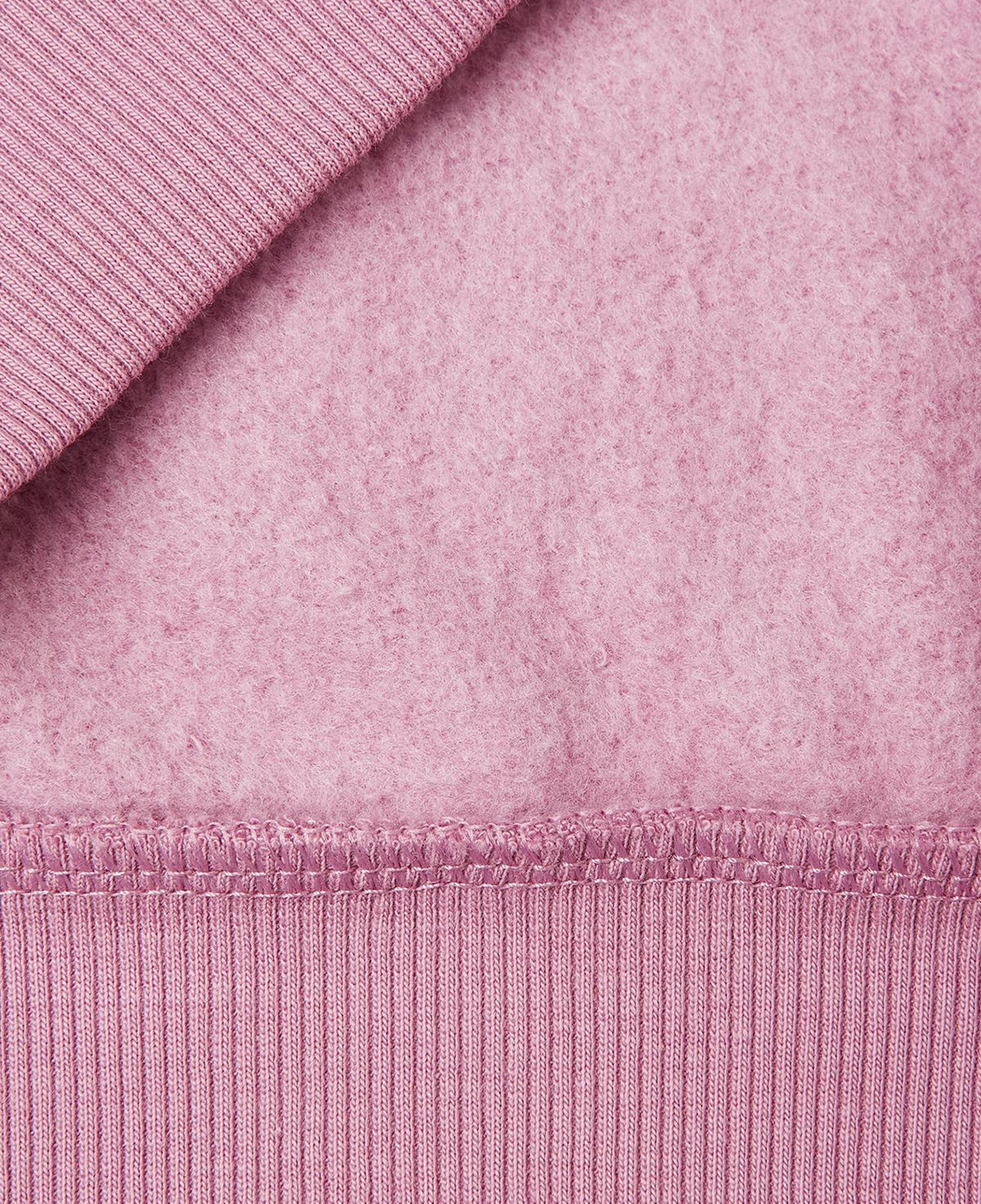 Kız Çocuk Gül Kurusu Önü Payetli Logolu Cepli Kapüşonlu Şardonlu Sweatshirt
