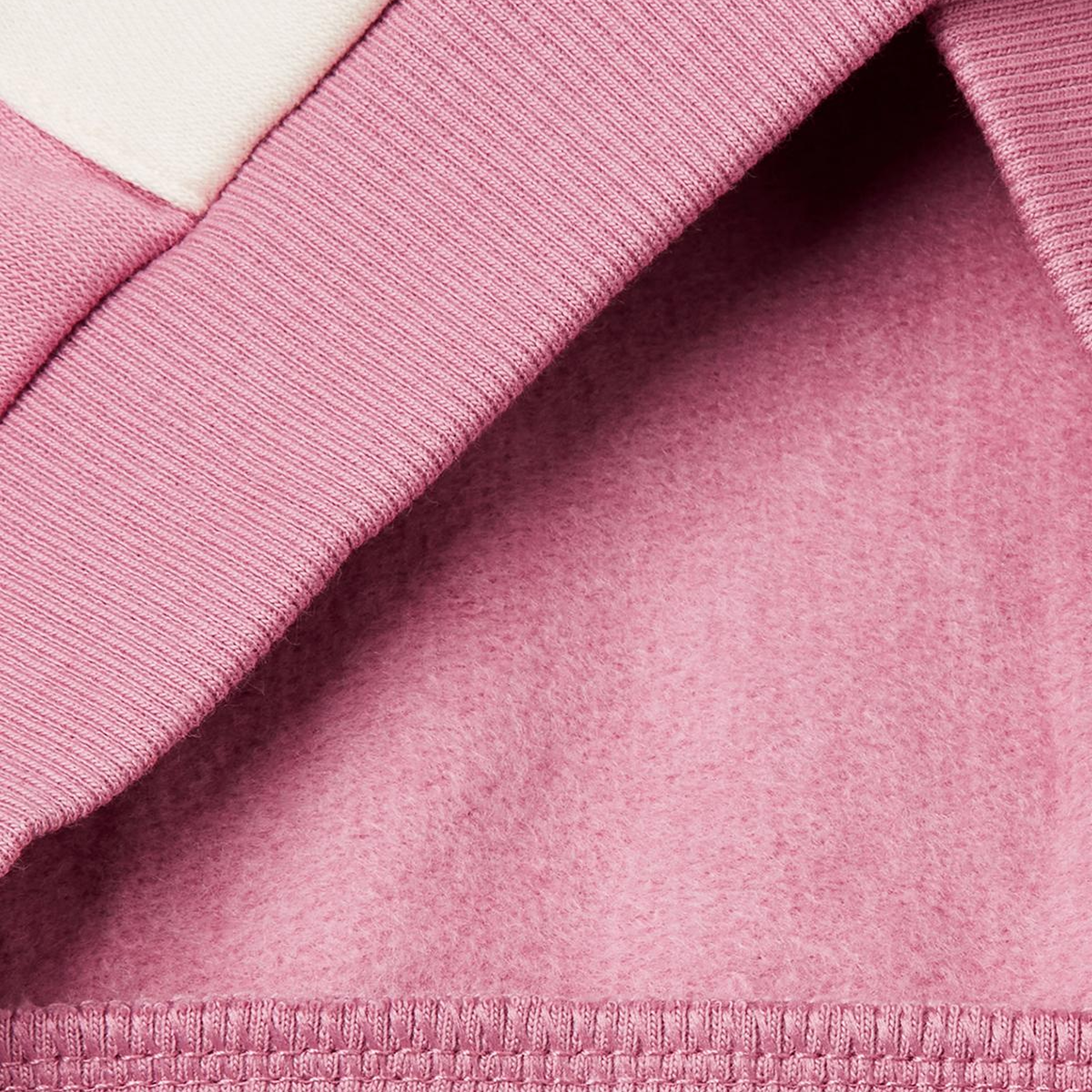 Kız Çocuk Krem-Pembe Renk Bloklu Payet Nakışlı Fermuarlı Kapüşonlu Şardonlu Sweatshirt