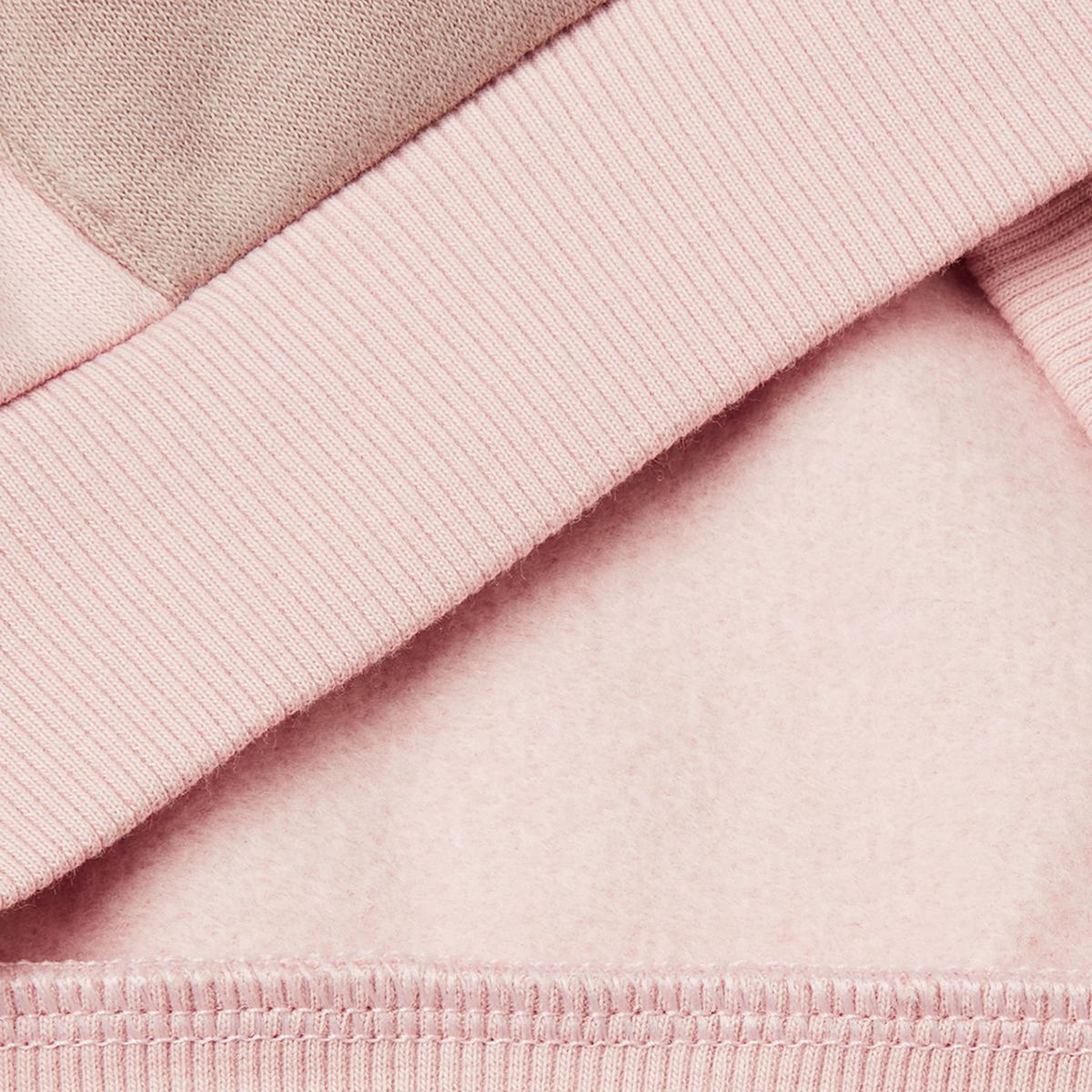 Kız Çocuk Pembe-Ekru Renk Bloklu Payet Nakışlı Fermuarlı Kapüşonlu Şardonlu Sweatshirt