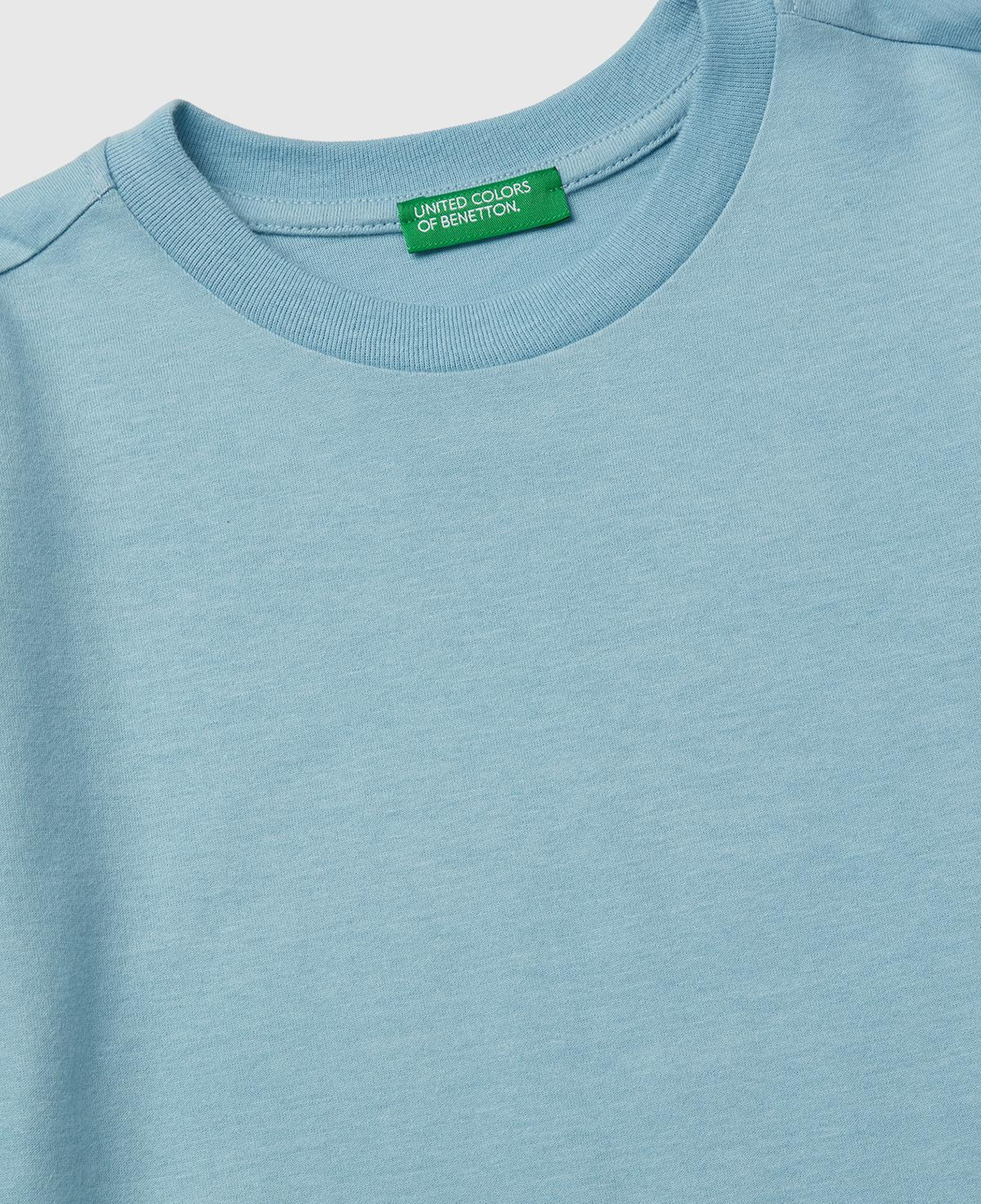 Erkek Çocuk Açık Mavi Baskılı Bisiklet Yaka Uzun Kollu T-shirt