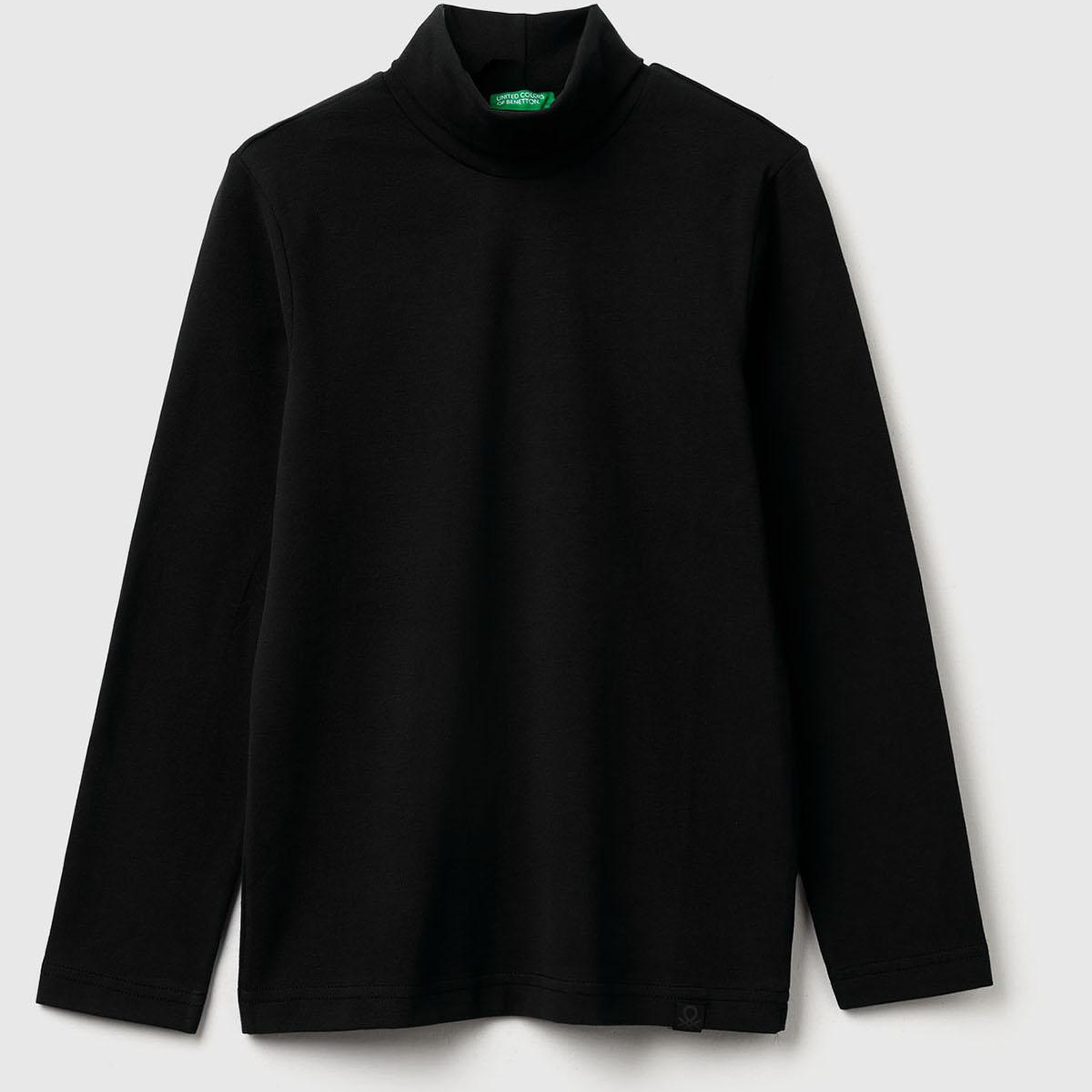 Erkek Çocuk Siyah Balıkçı Yaka Basic T-Shirt