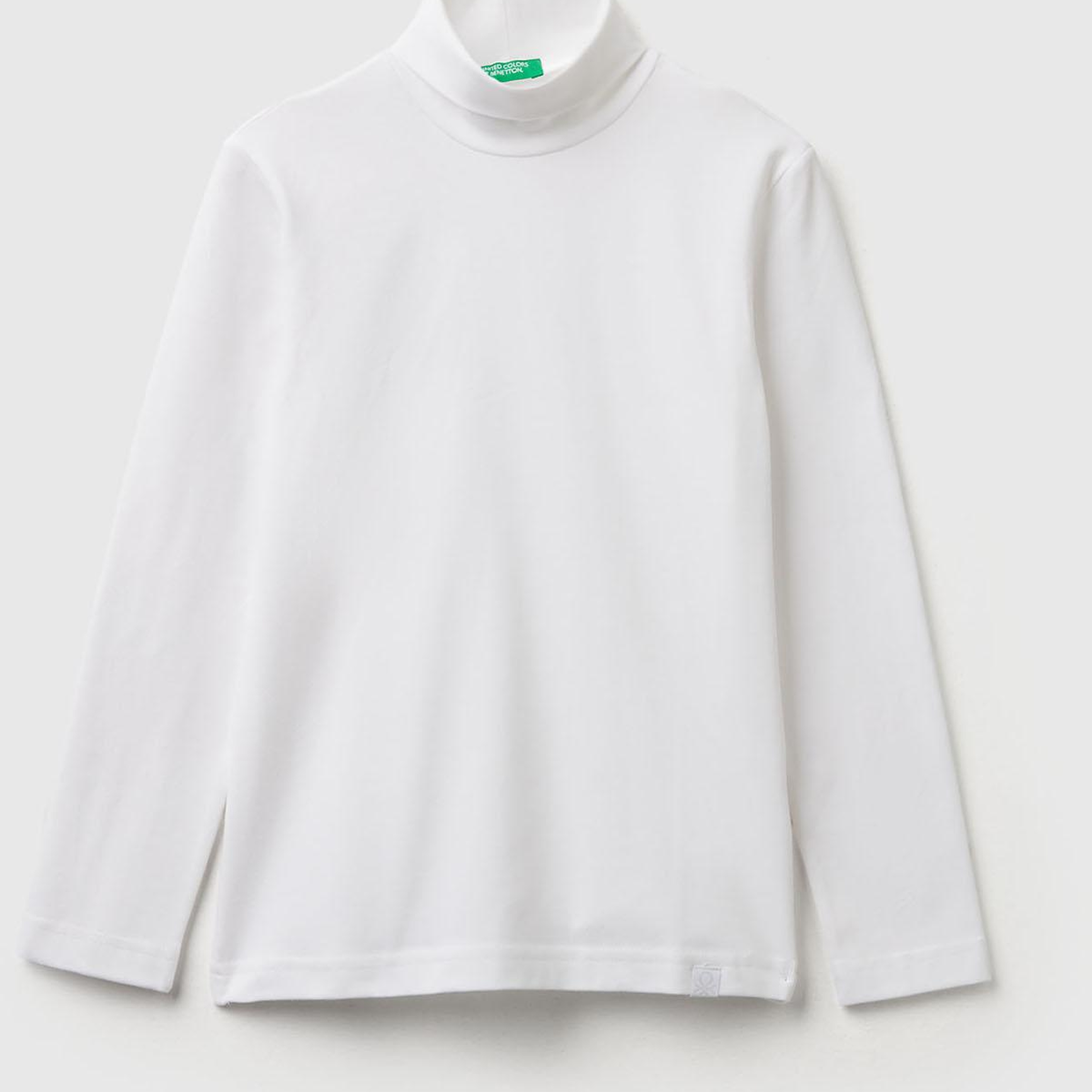 Erkek Çocuk Beyaz Balıkçı Yaka Basic T-Shirt