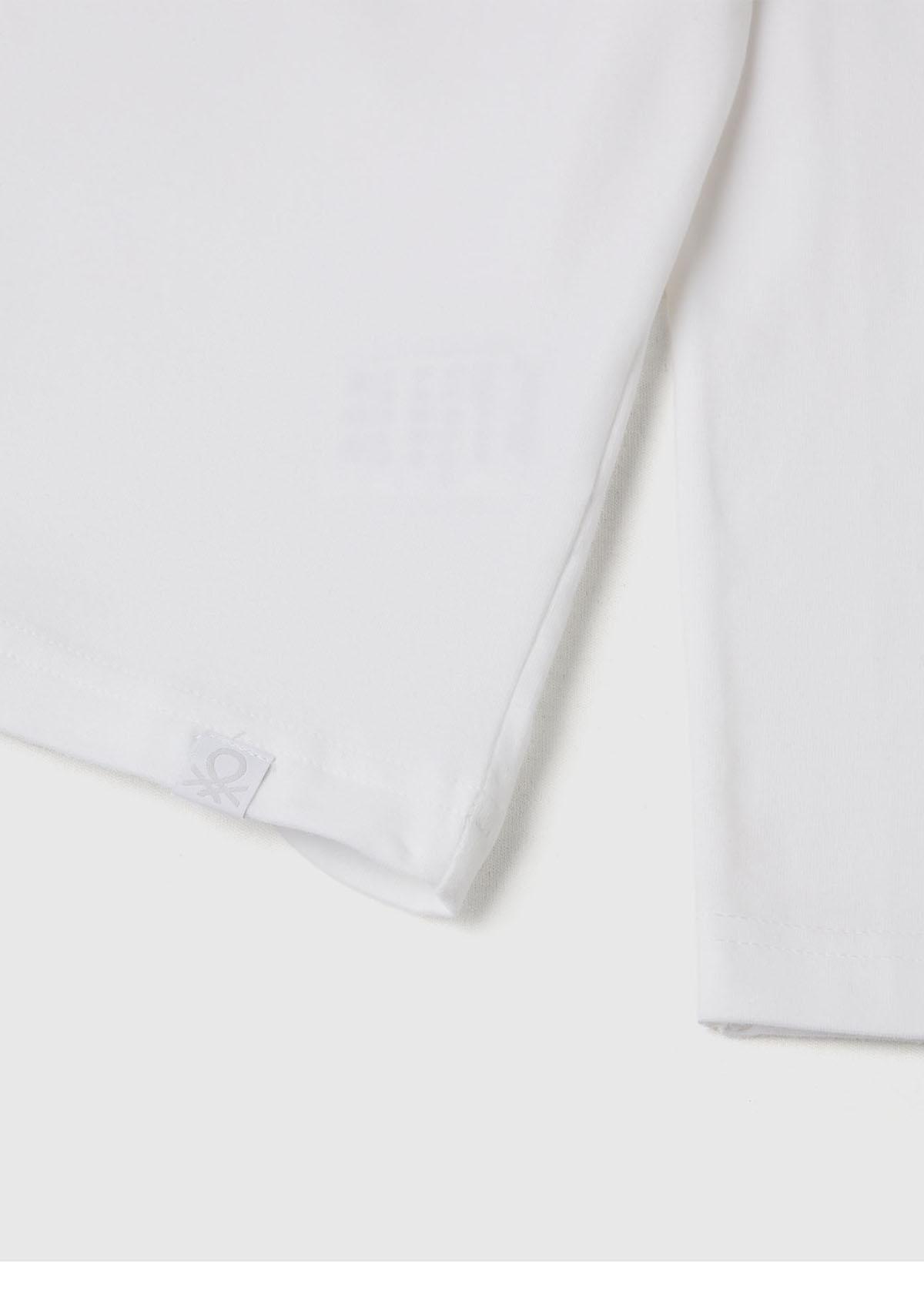 Erkek Çocuk Beyaz Balıkçı Yaka Basic T-Shirt