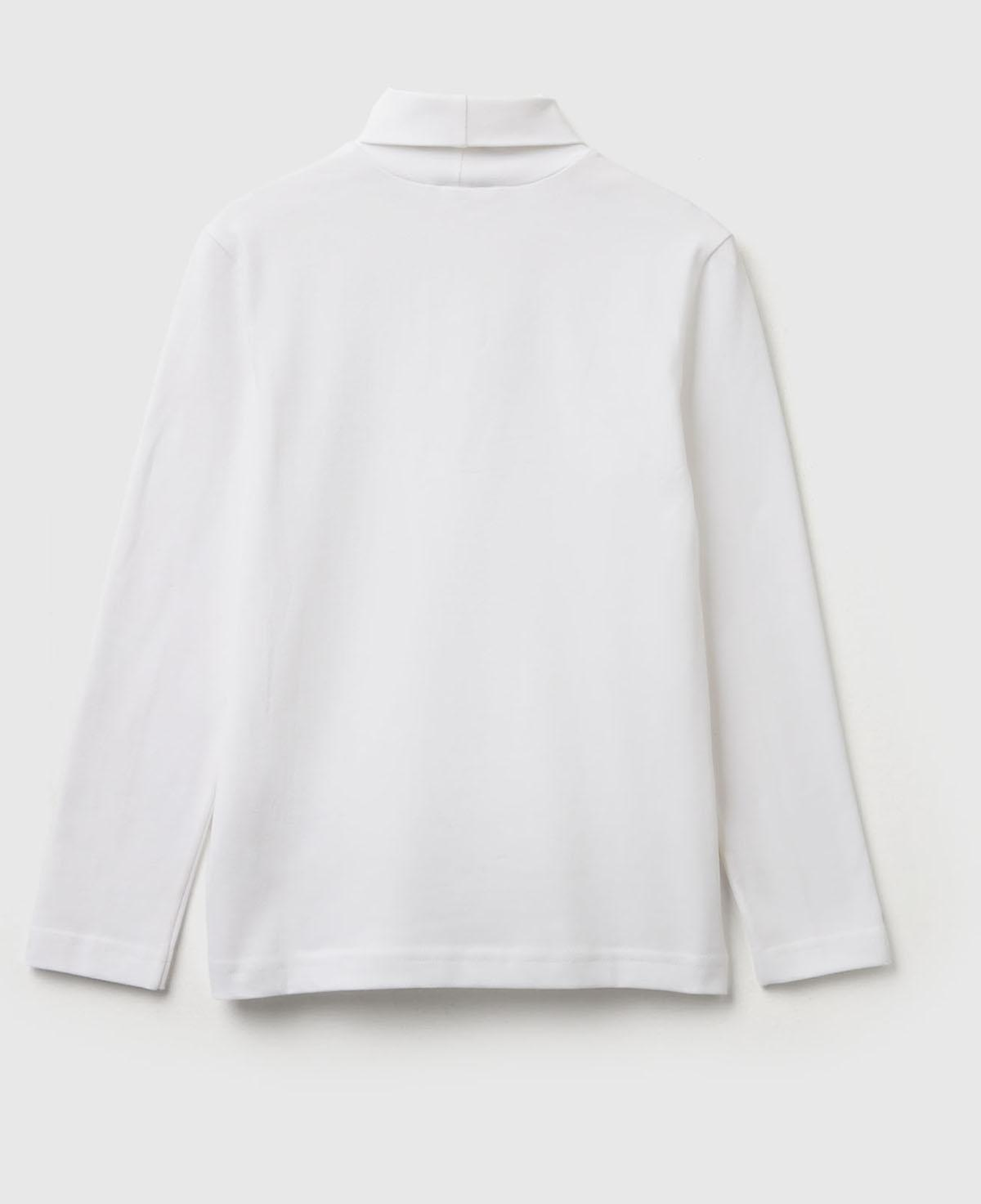 Erkek Çocuk Beyaz Balıkçı Yaka Basic T-Shirt