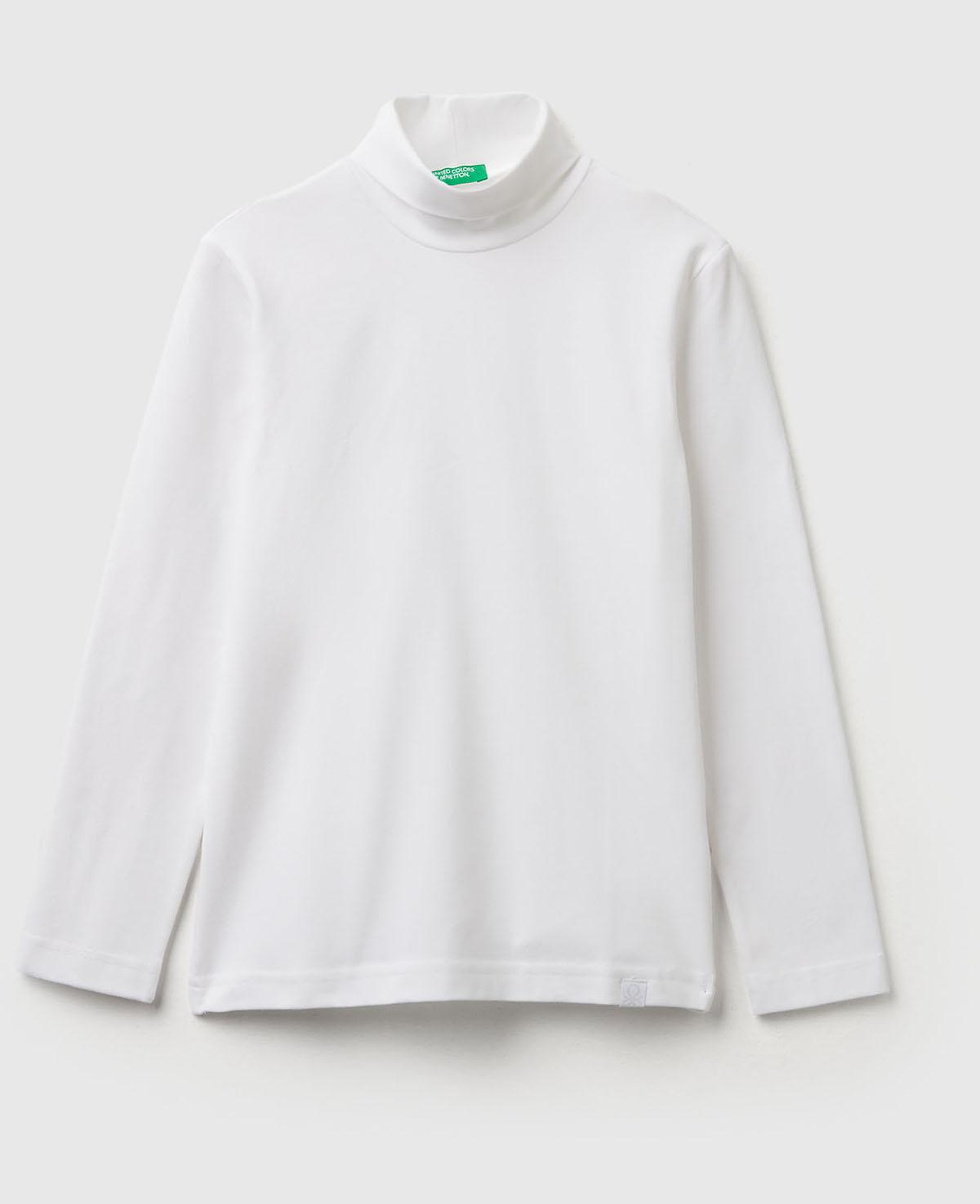 Erkek Çocuk Beyaz Balıkçı Yaka Basic T-Shirt