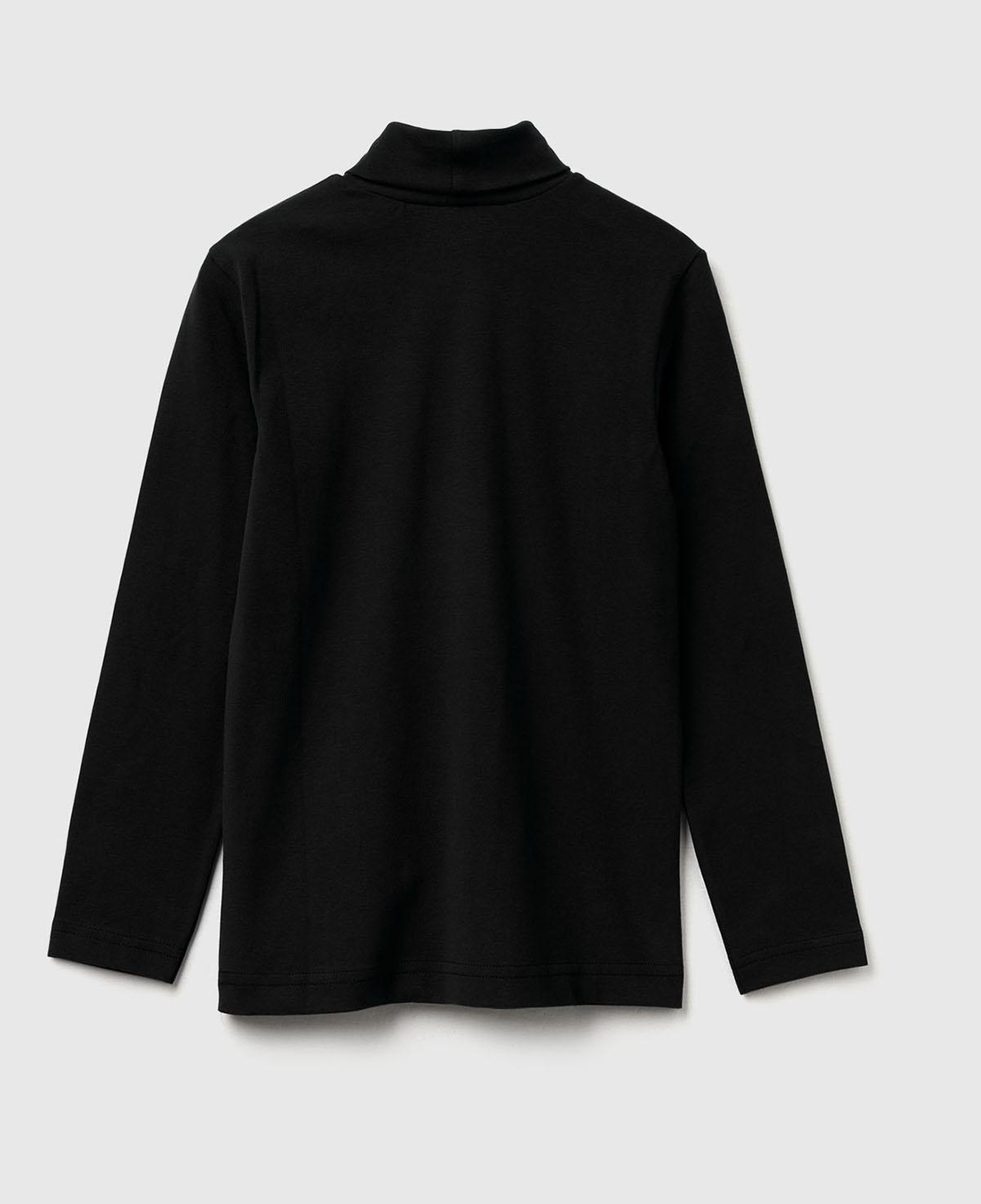 Erkek Çocuk Siyah Balıkçı Yaka Basic T-Shirt