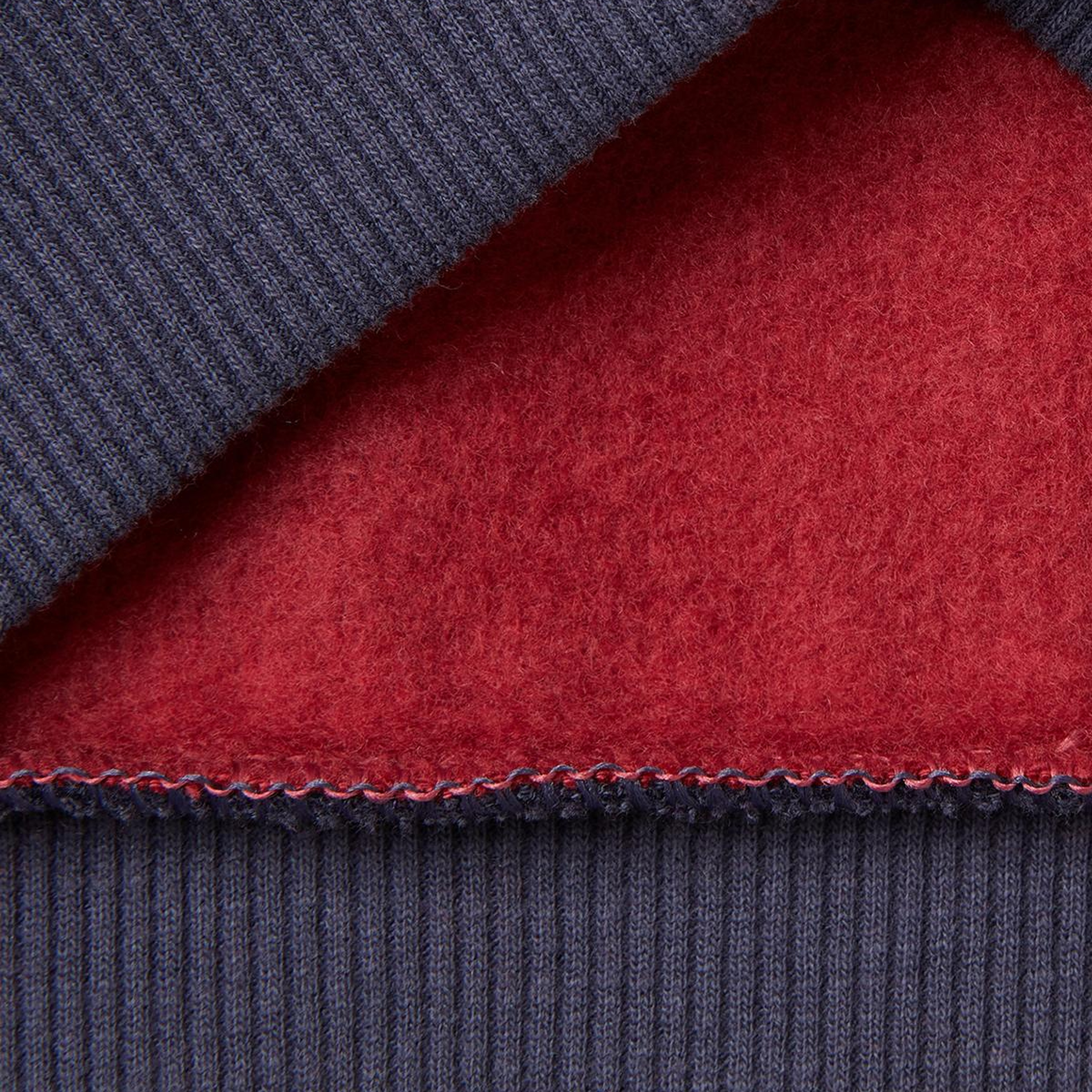 Erkek Çocuk Bordo-Gri Önü Logo Baskılı Nervürlü Şardonlu Sweatshirt
