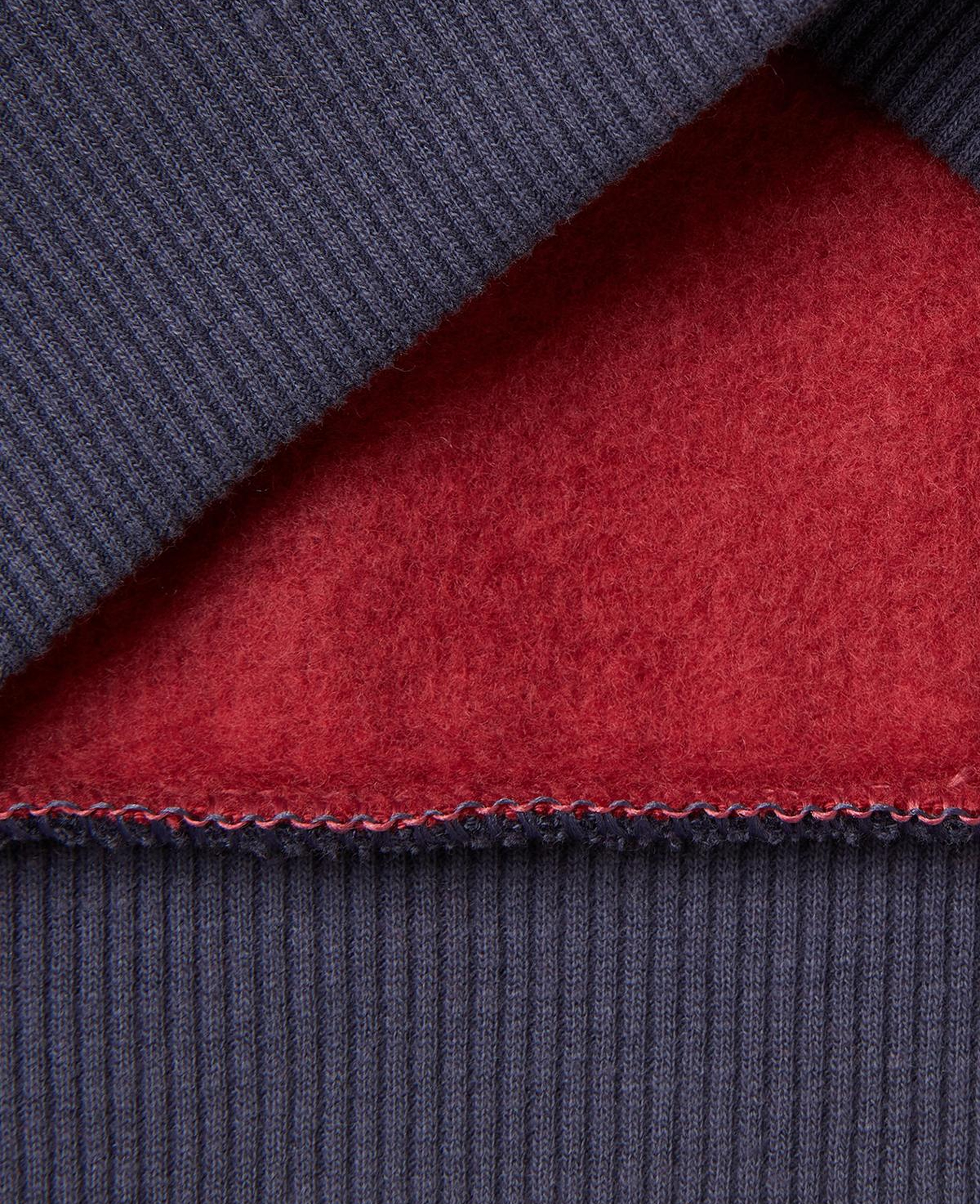 Erkek Çocuk Bordo-Gri Önü Logo Baskılı Nervürlü Şardonlu Sweatshirt