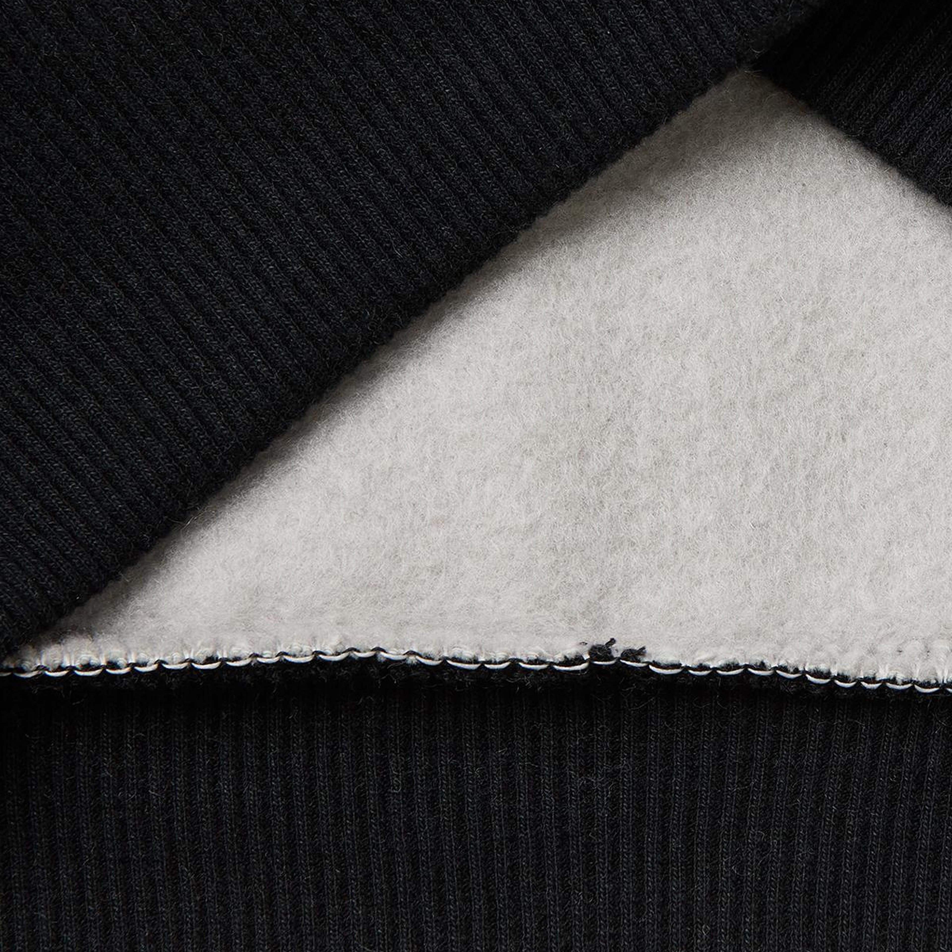 Erkek Çocuk Gri-Krem Önü Logo Baskılı Nervürlü Şardonlu Sweatshirt