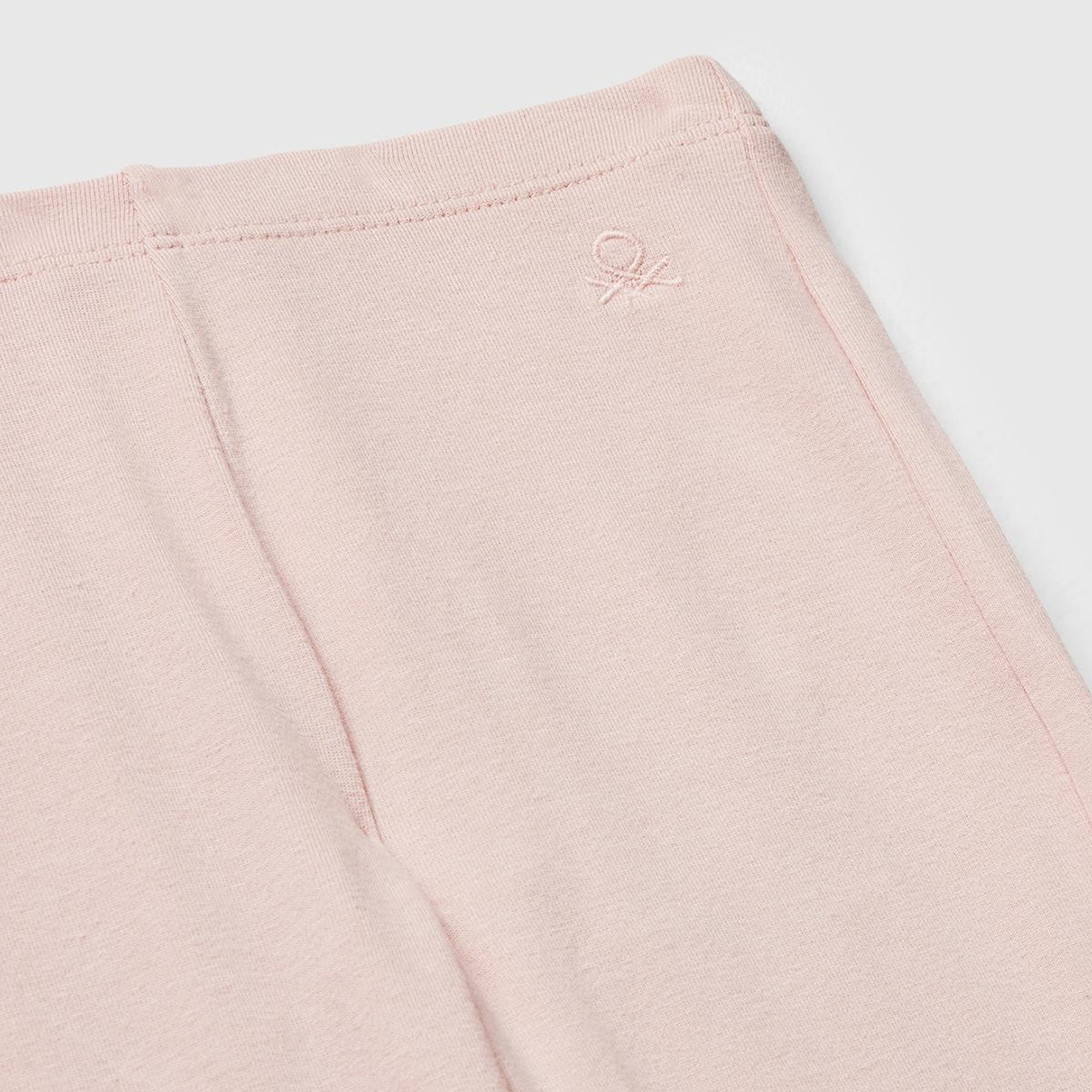 Kız Çocuk Toz Pembe Logo Detaylı Flare Tayt