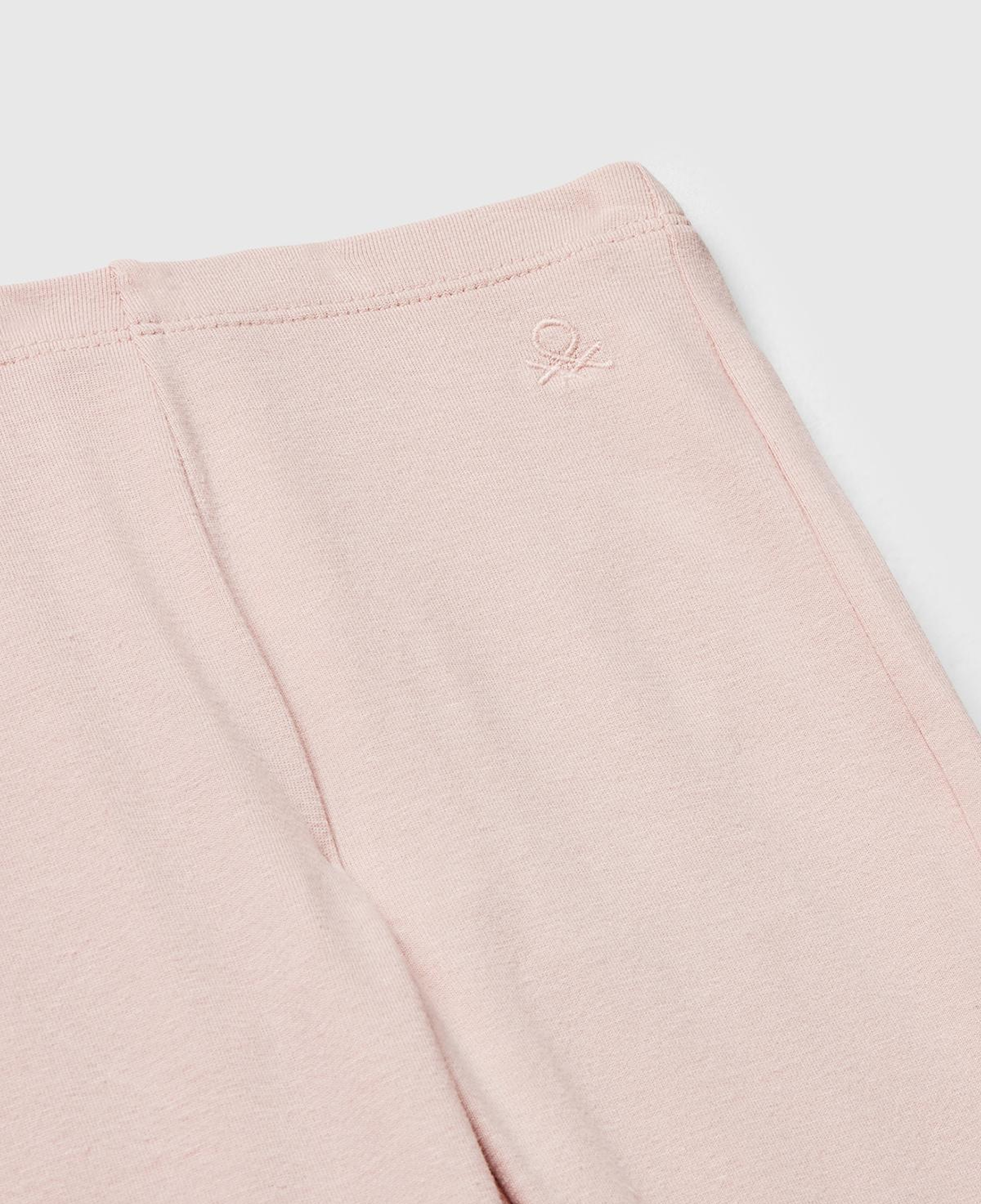 Kız Çocuk Toz Pembe Logo Detaylı Flare Tayt