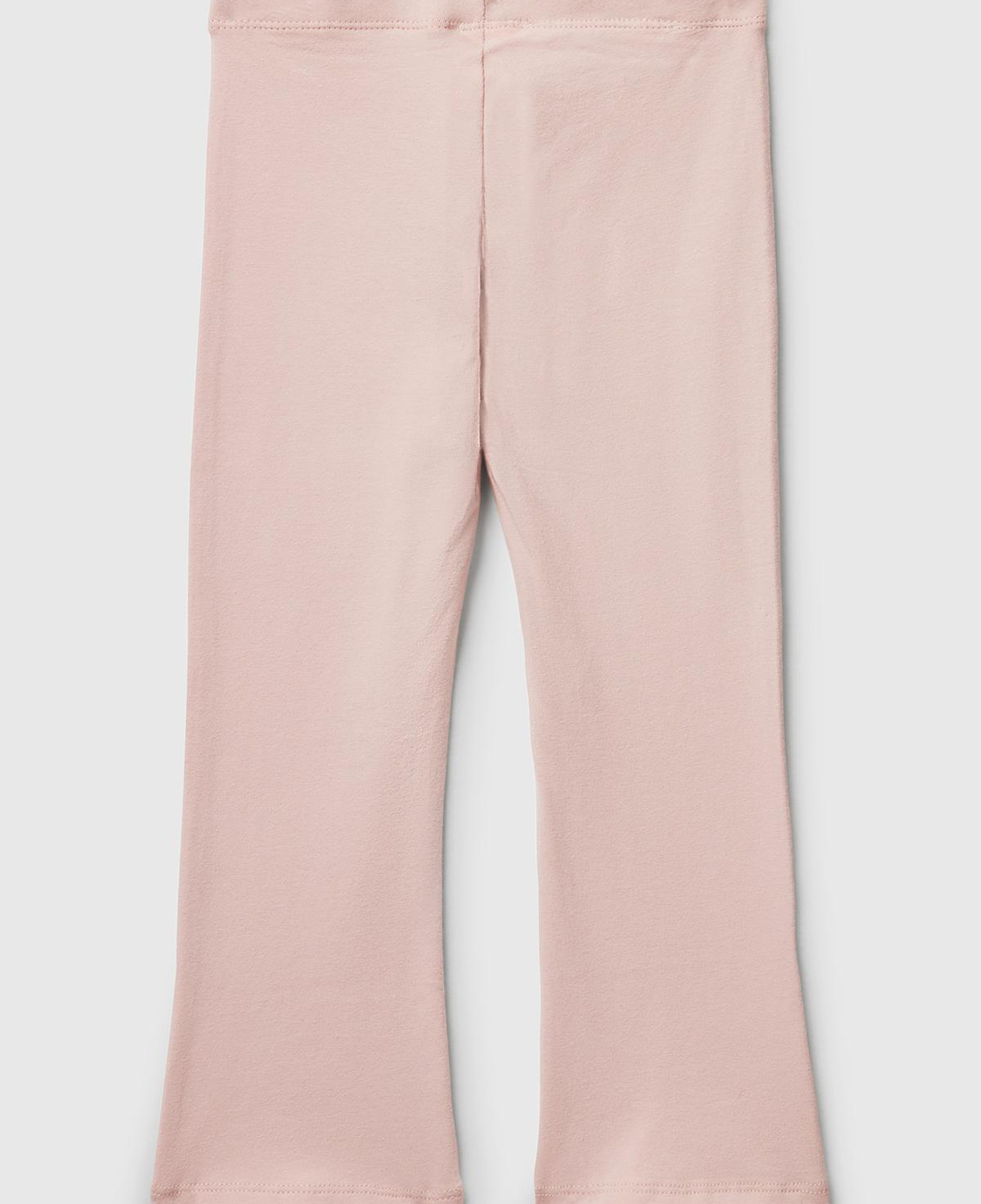 Kız Çocuk Toz Pembe Logo Detaylı Flare Tayt