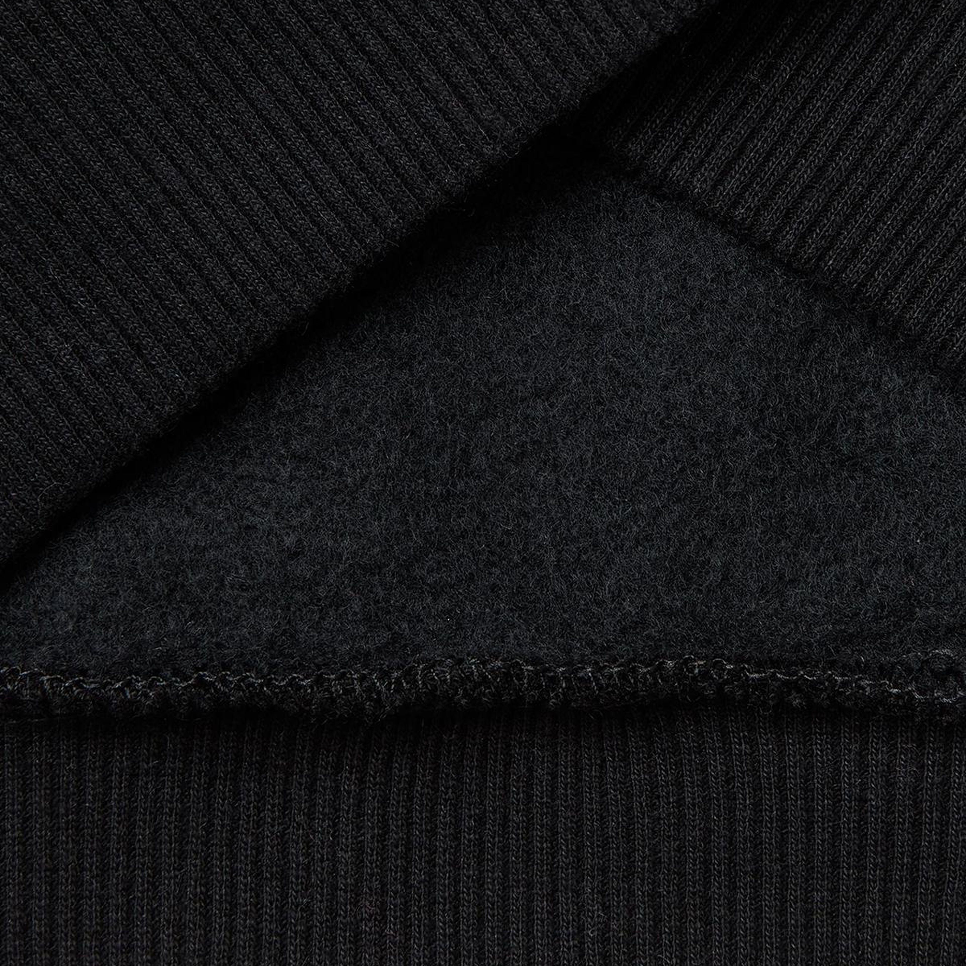 Erkek Çocuk Siyah Önü Logo Baskılı Nervürlü Şardonlu Sweatshirt