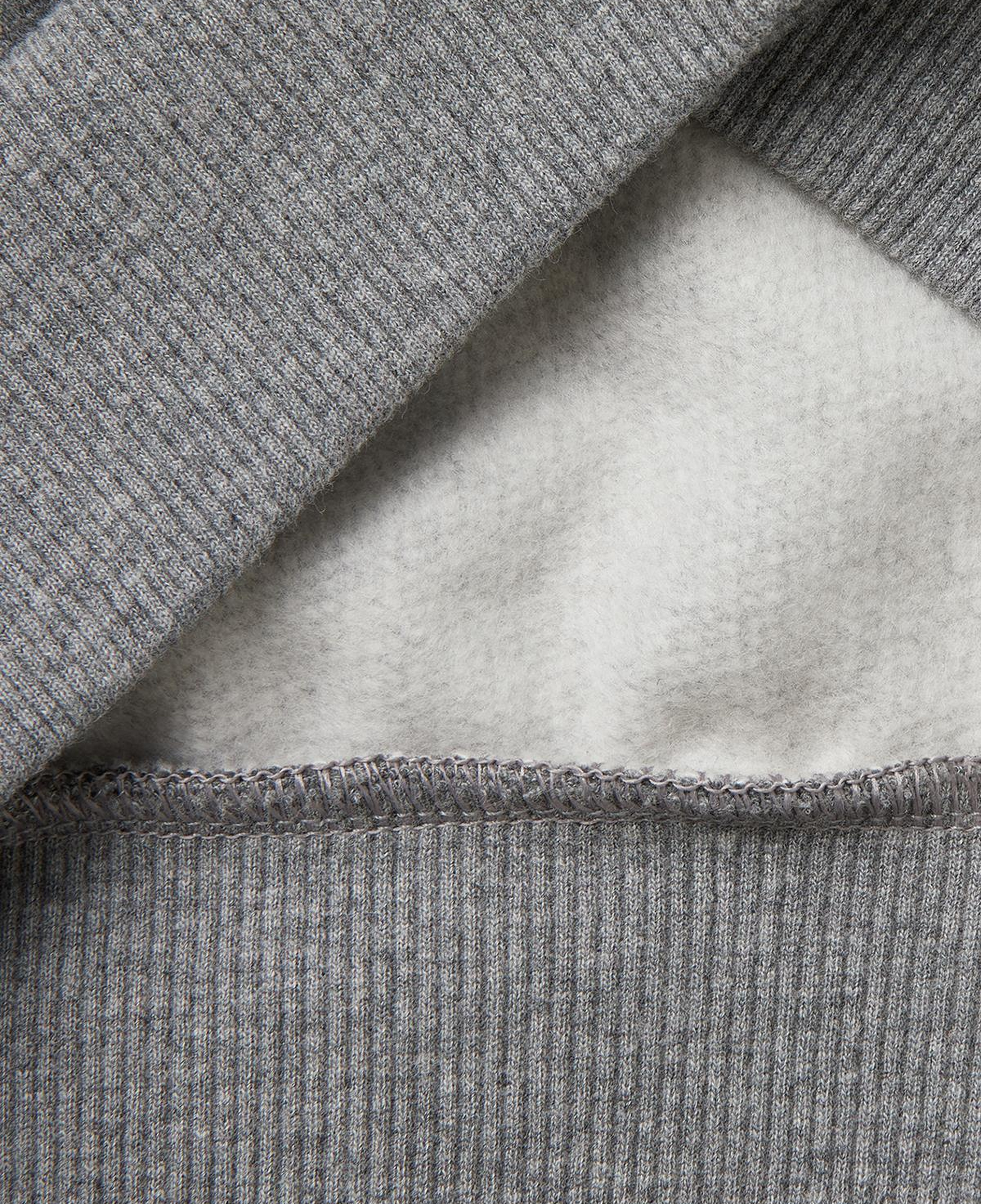 Erkek Çocuk Antrasit Melanj Önü Logo Baskılı Nervürlü Şardonlu Sweatshirt