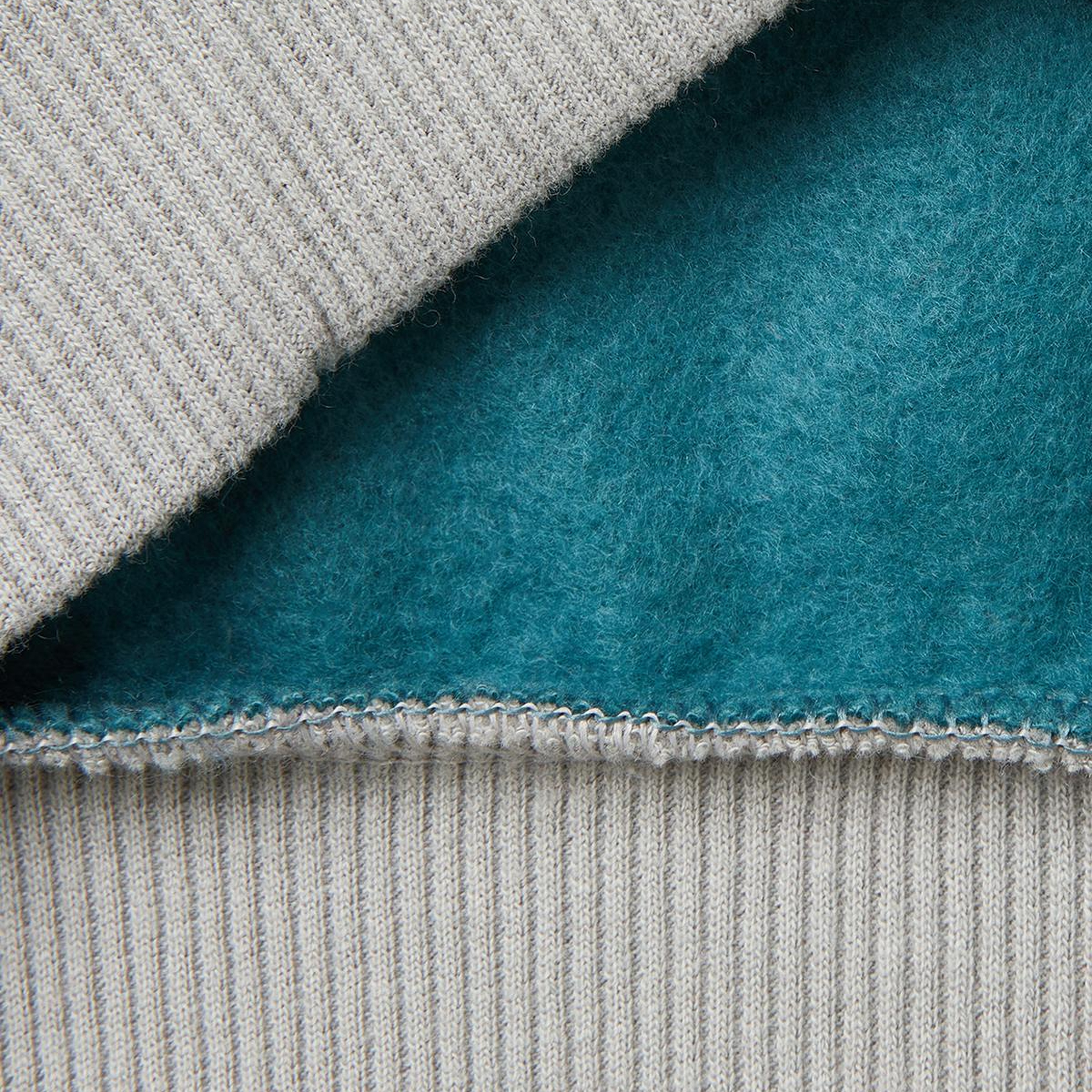 Erkek Çocuk Koyu Yeşil-Gri Önü Logo Baskılı Nervürlü Şardonlu Sweatshirt