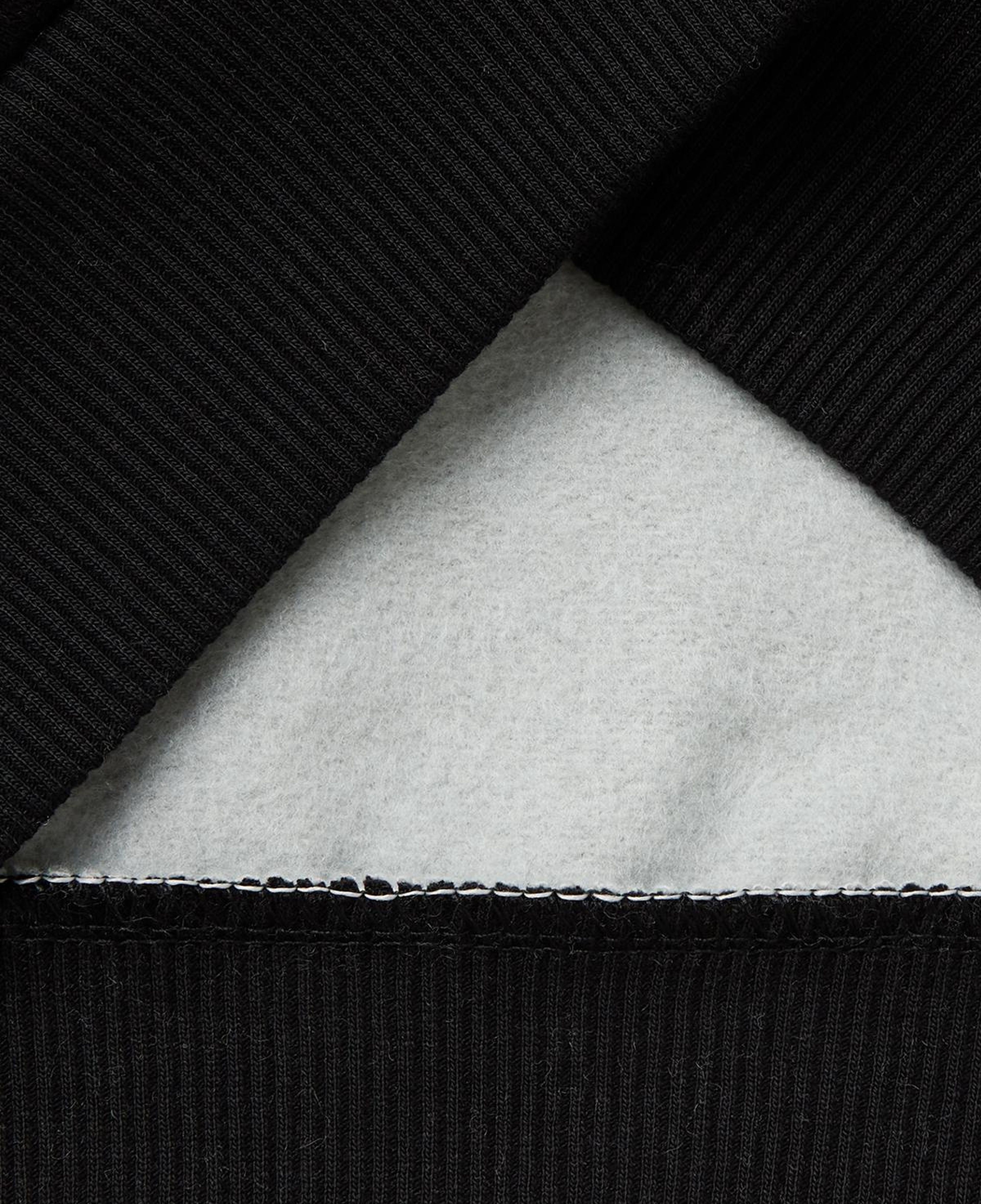 Erkek Çocuk Gri-Krem Önü Logo Baskılı Cepli Nervürlü Kapüşonlu Sweatshirt
