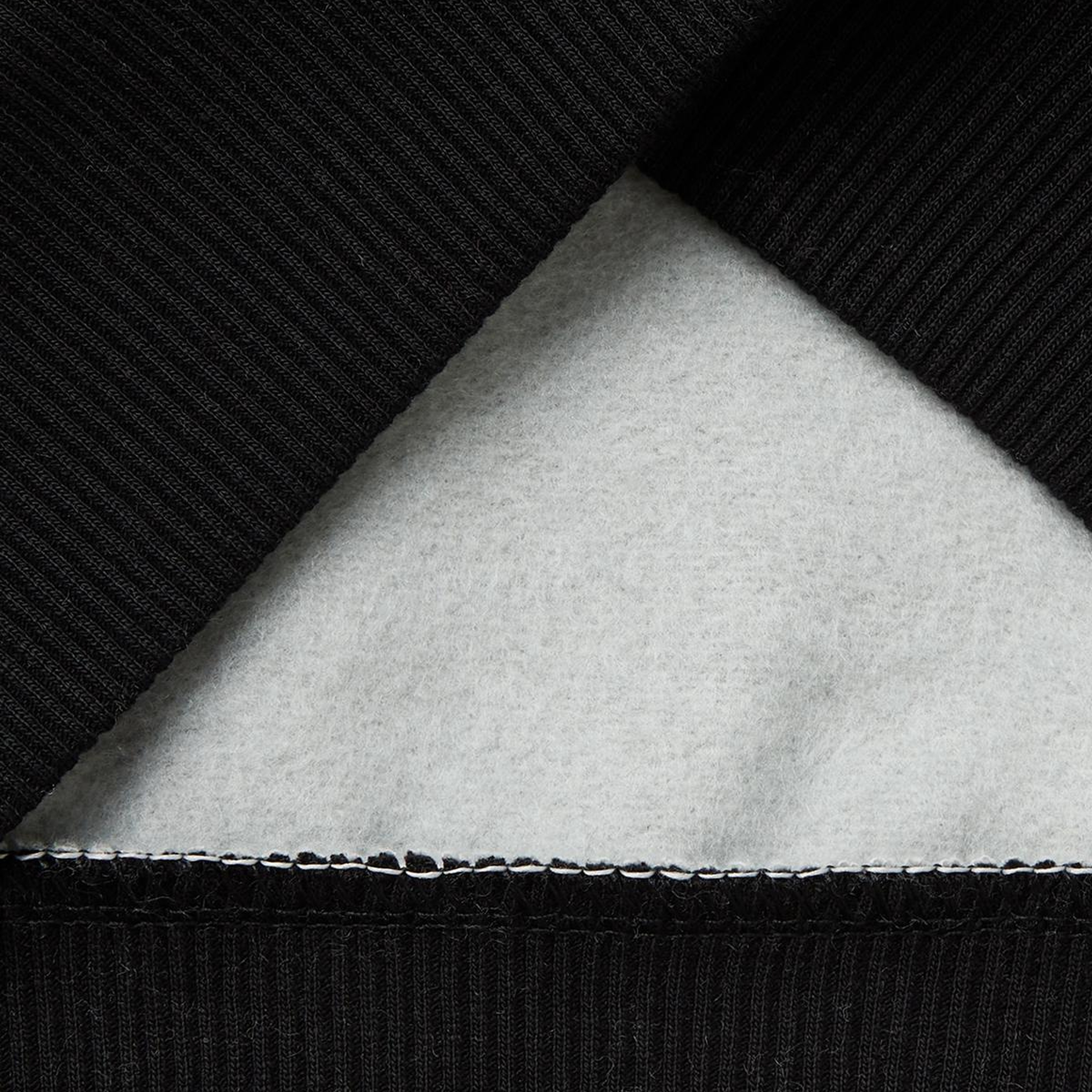 Erkek Çocuk Gri-Krem Önü Logo Baskılı Cepli Nervürlü Kapüşonlu Sweatshirt