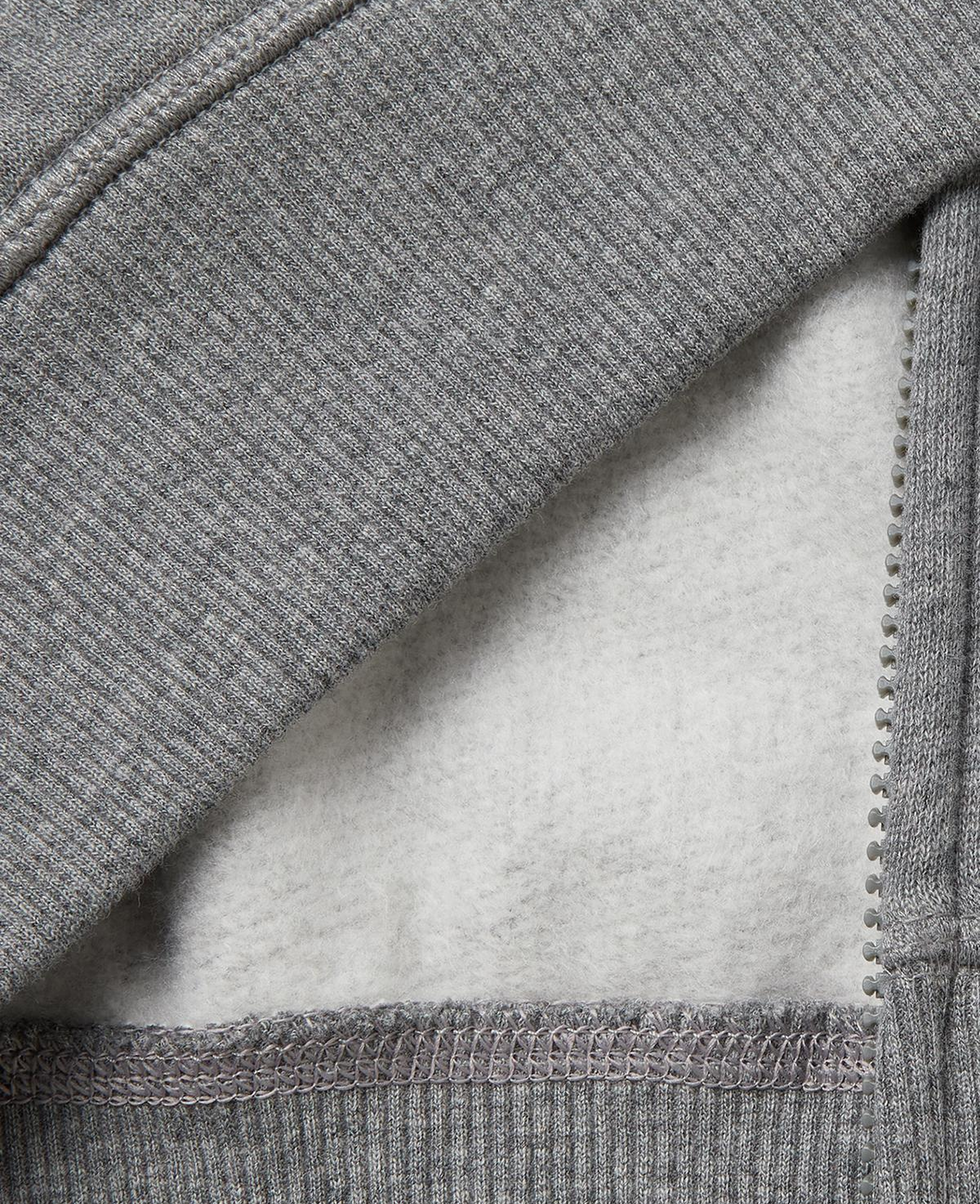 Erkek Çocuk Antrasit Melanj Önü Logo Baskılı Cepli Fermuarlı Şardonlu Sweatshirt
