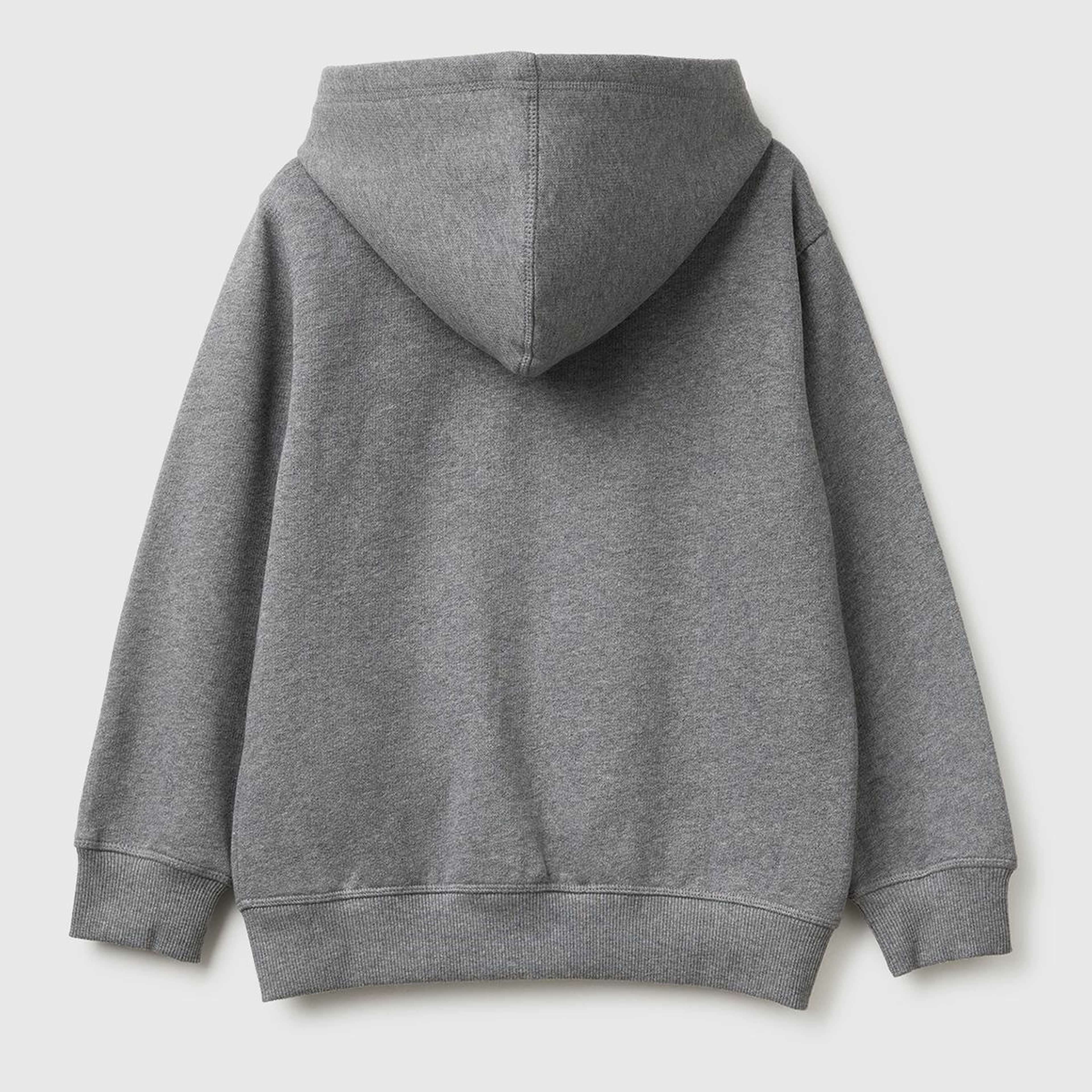 Erkek Çocuk Antrasit Melanj Önü Logo Baskılı Cepli Fermuarlı Şardonlu Sweatshirt