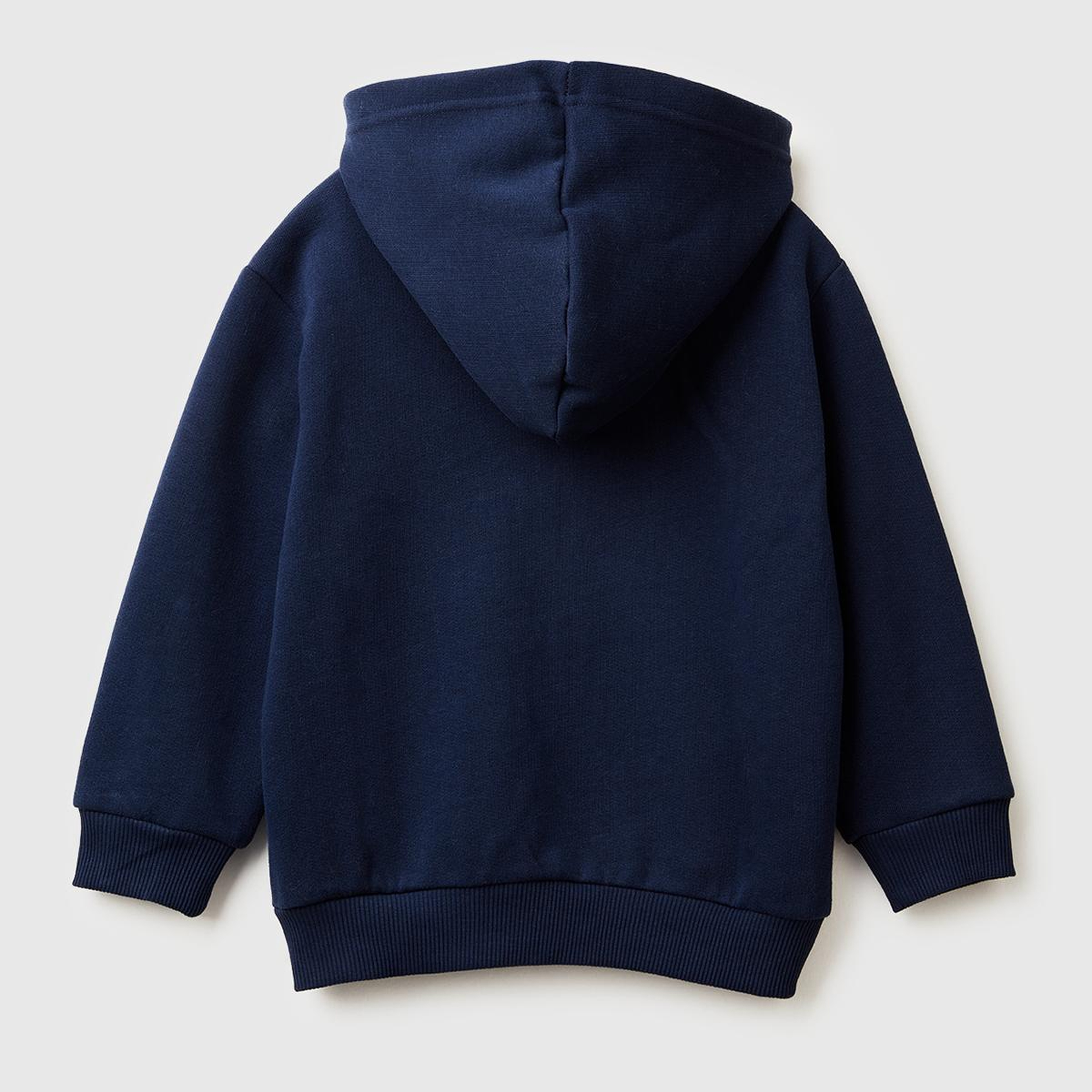 Erkek Çocuk Lacivert Önü Logo Baskılı Fermuarlı Regular Fit Kapüşonlu Sweatshirt