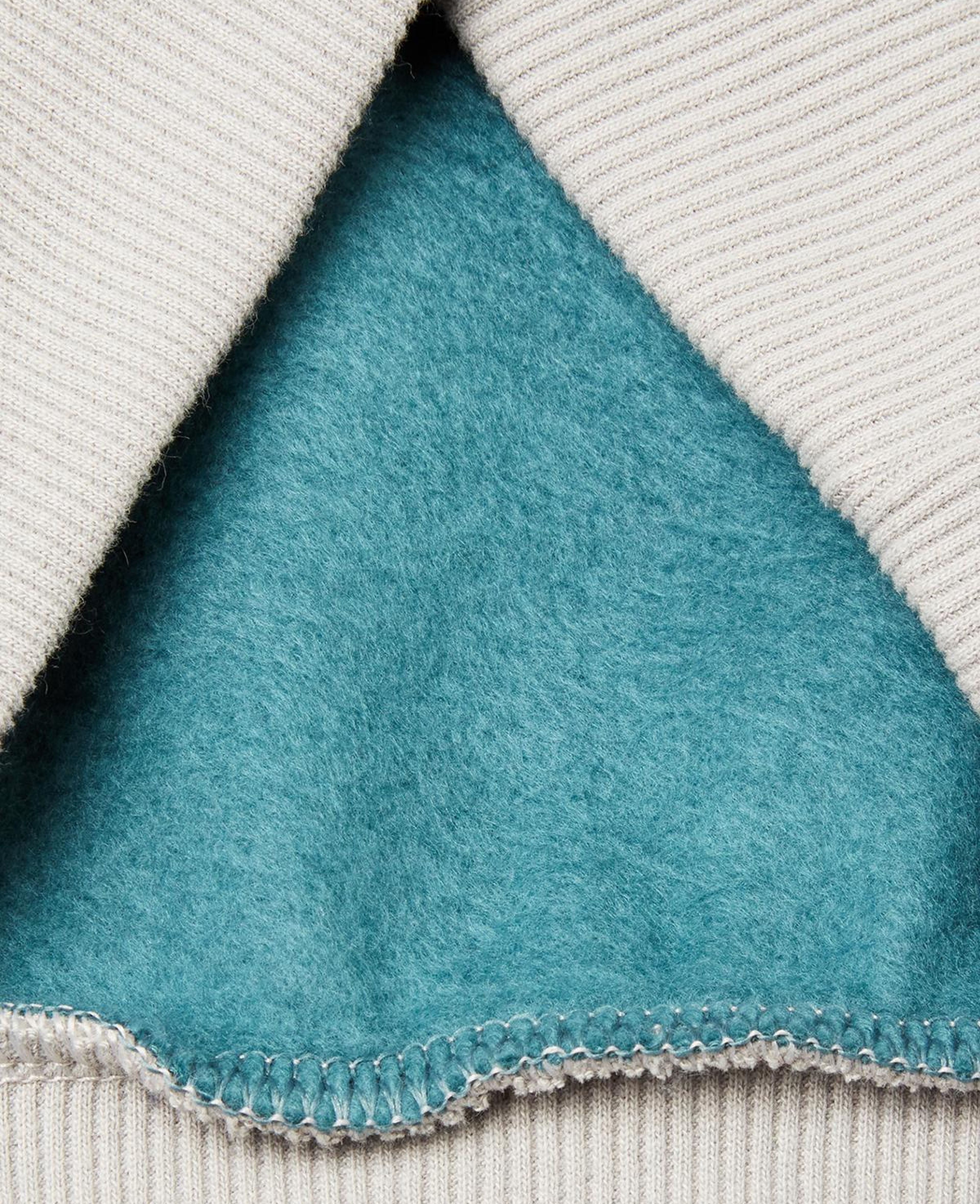 Erkek Çocuk Koyu Yeşil-Gri Önü Logo Baskılı Cepli Bisiklet Yaka Regular Fit Sweatshirt
