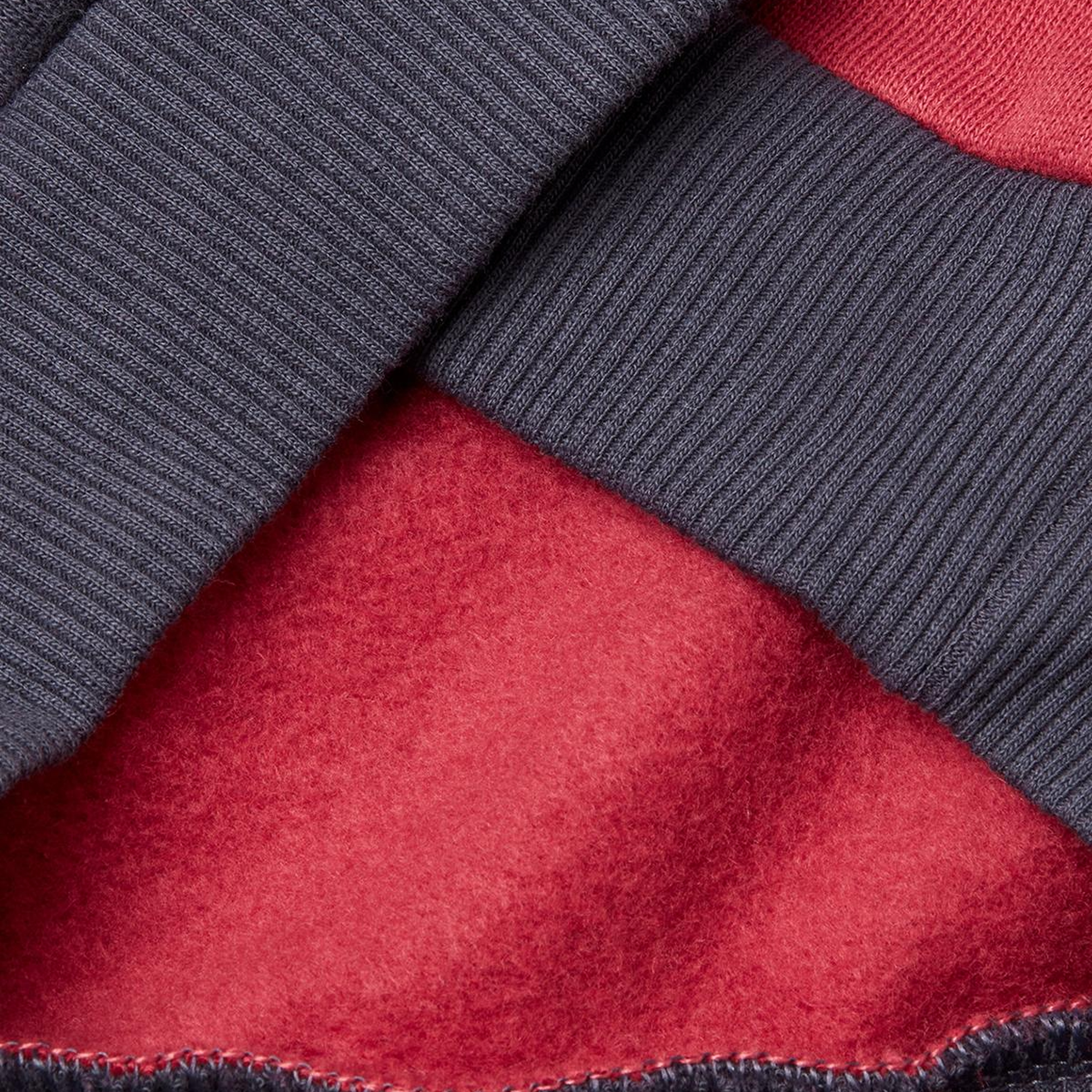 Erkek Çocuk Bordo-Gri Önü Logo Baskılı Cepli Bisiklet Yaka Regular Fit Sweatshirt