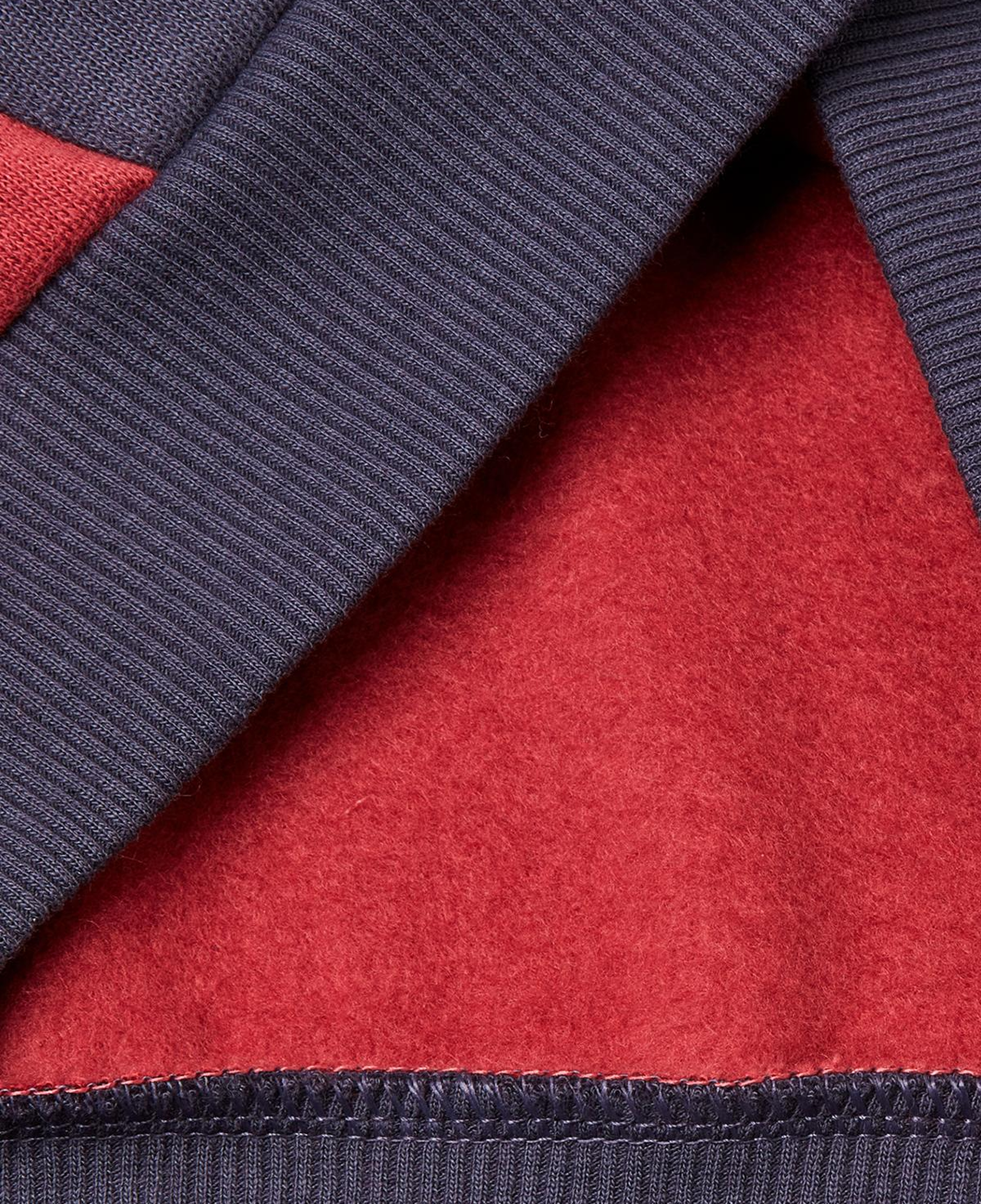 Erkek Çocuk Bordo-Gri Önü Logo Baskılı Fermuarlı Regular Fit Kapüşonlu Sweatshirt