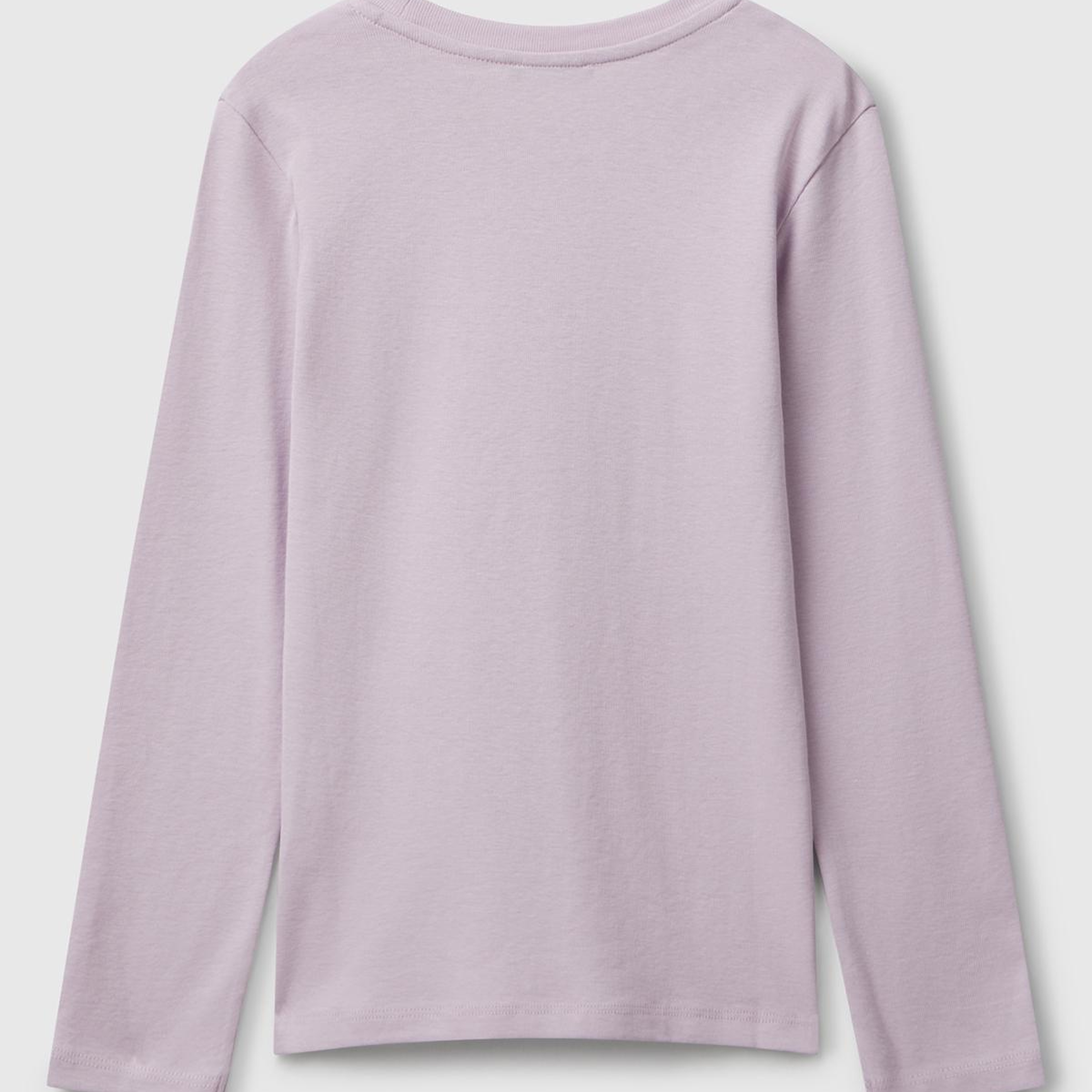 Kız Çocuk Lila Parıltılı Logo Baskılı Regular Fit Uzun Kollu T-shirt