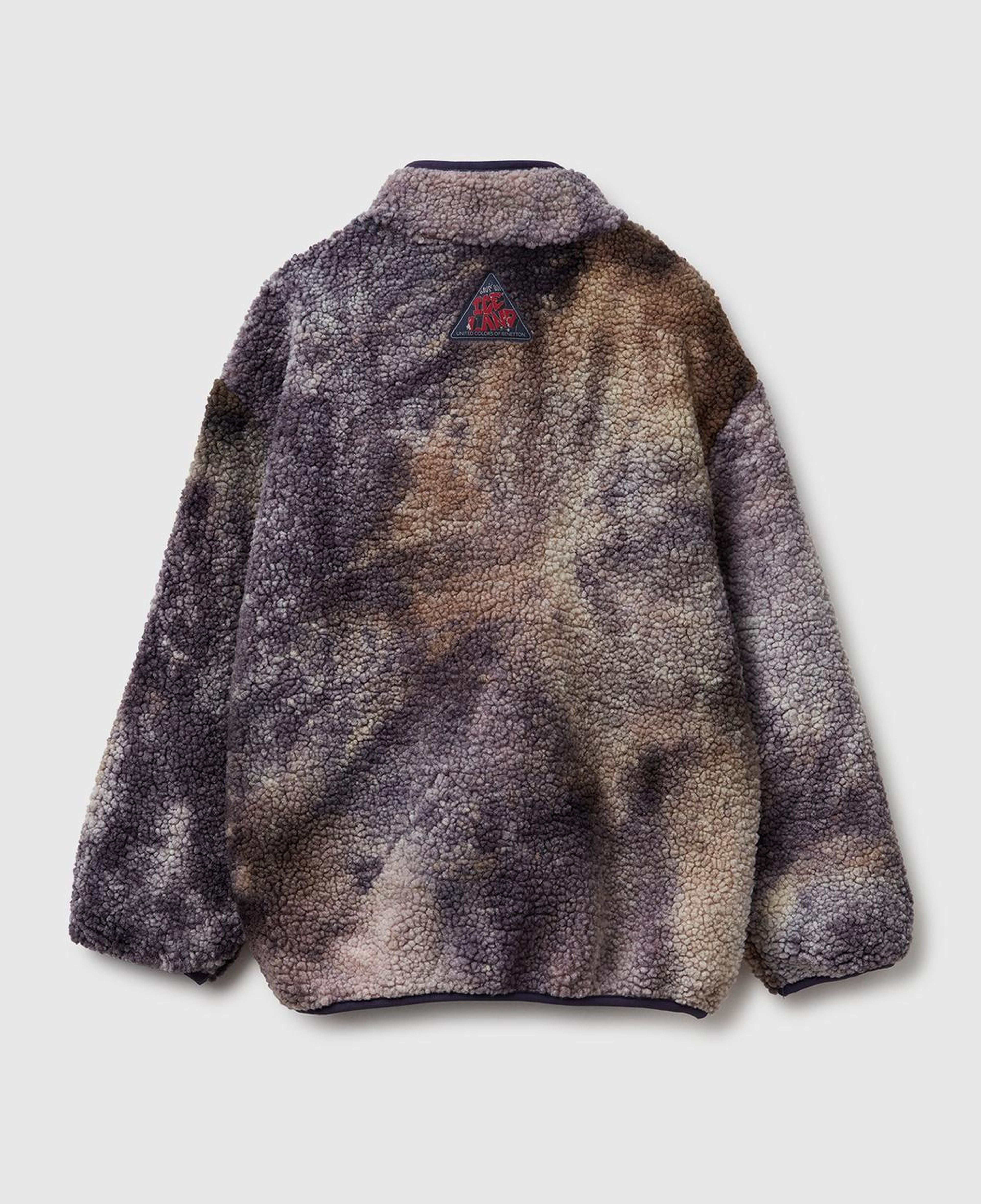 Erkek Çocuk Çok Renkli Gölge Efektli Dik Yaka Fermuar Cepli Peluş Şardonlu Sweatshirt