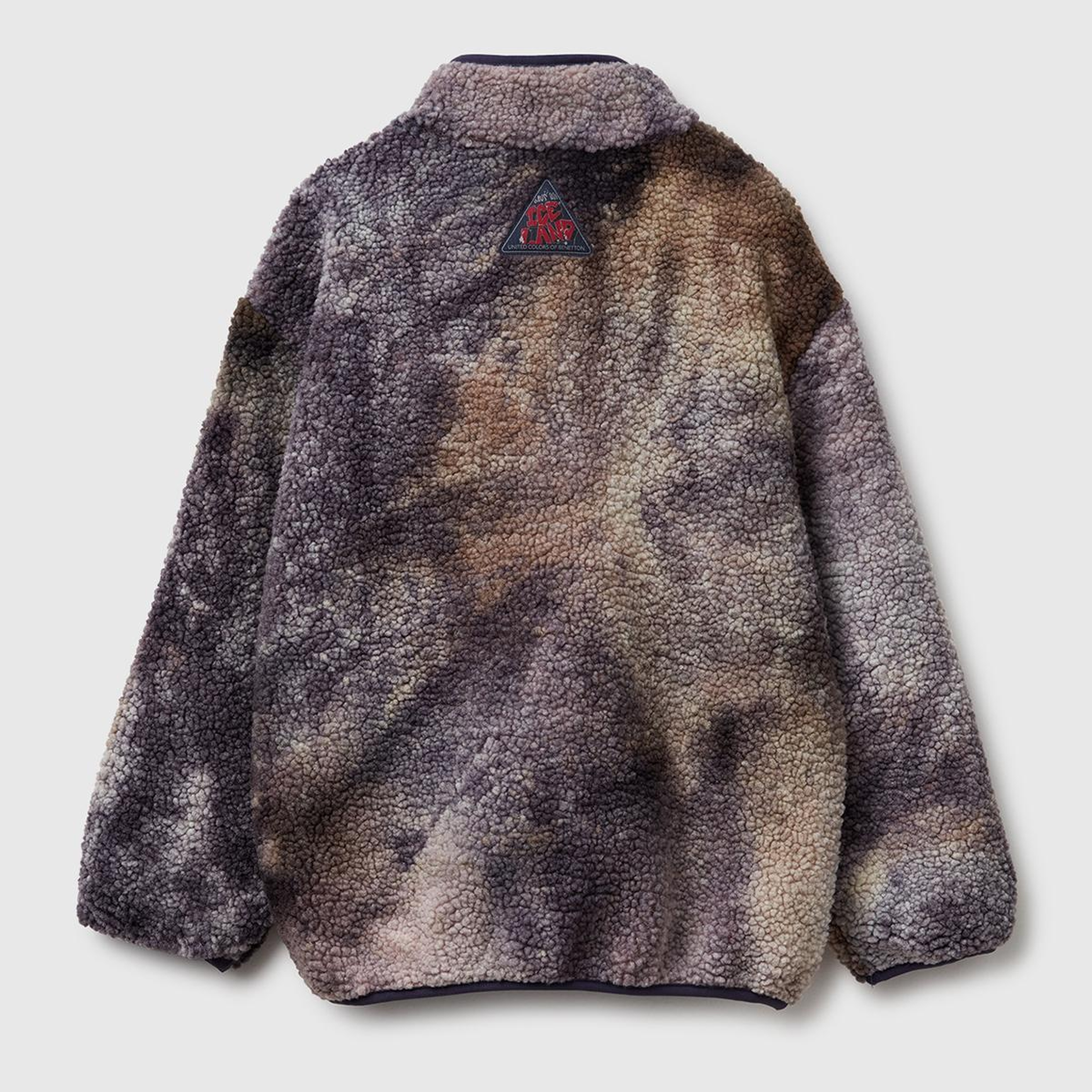 Erkek Çocuk Çok Renkli Gölge Efektli Dik Yaka Fermuar Cepli Peluş Şardonlu Sweatshirt