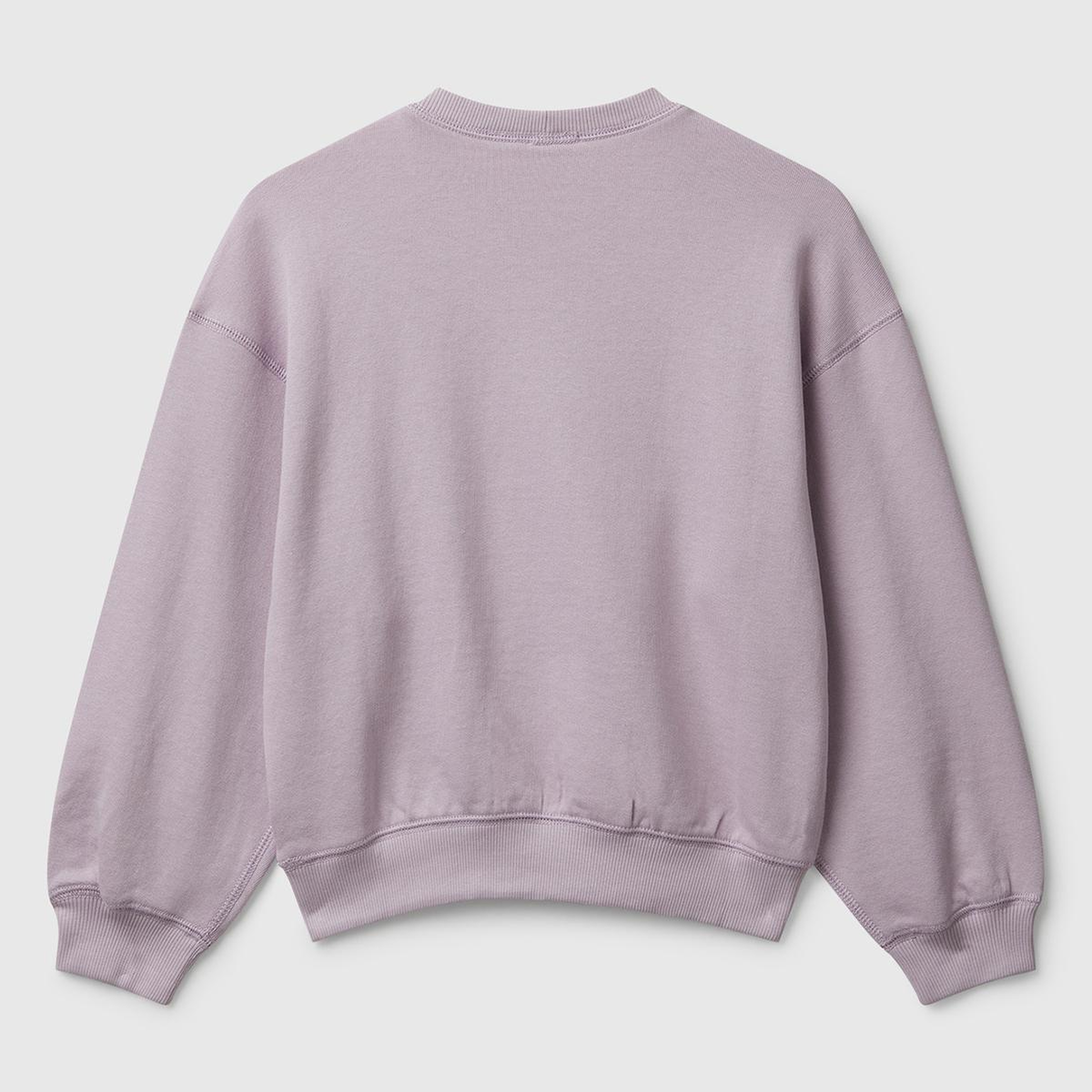 Kız Çocuk Lila Önü Payetli Baskılı Ribanalı Relaxed Fit Sweatshirt
