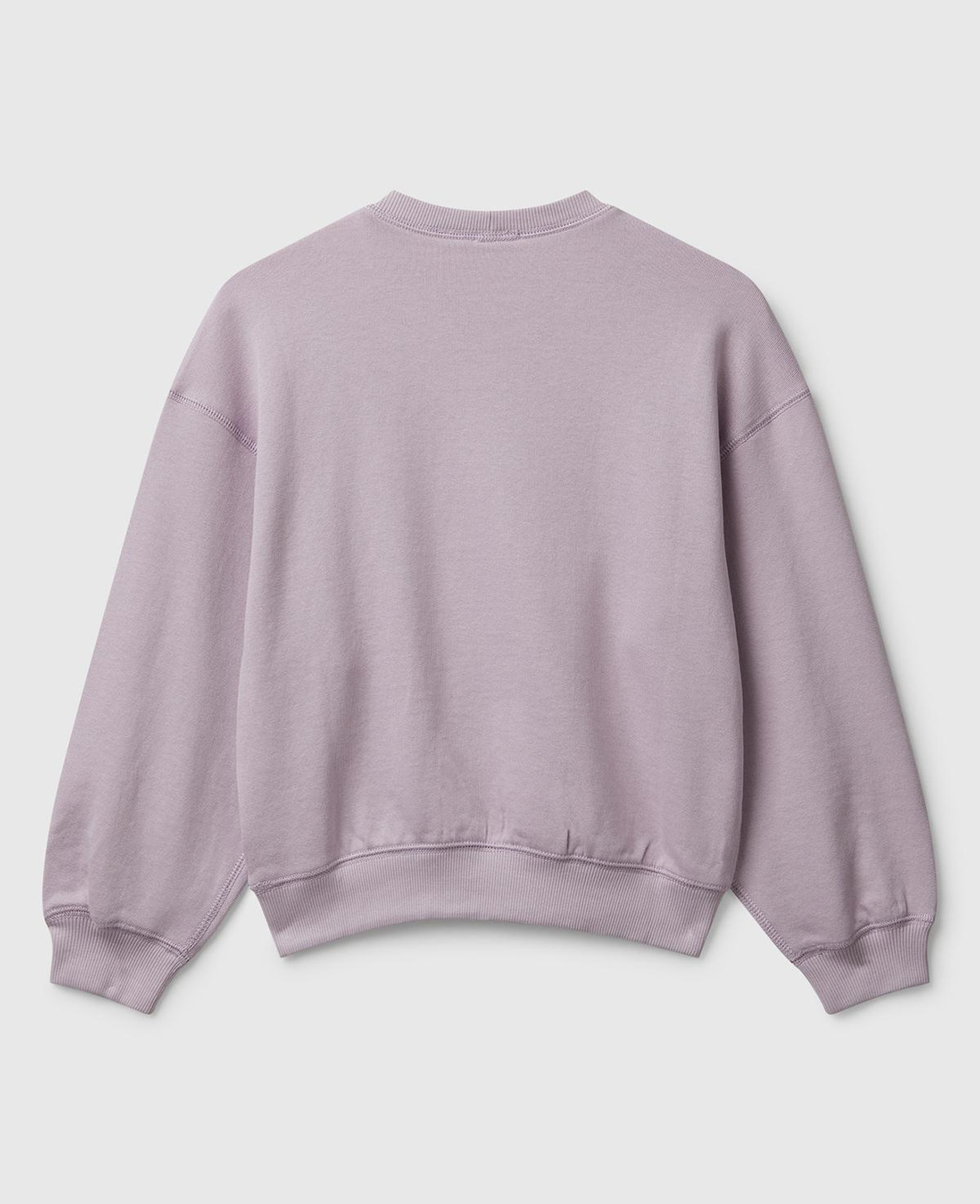 Kız Çocuk Lila Önü Payetli Baskılı Ribanalı Relaxed Fit Sweatshirt