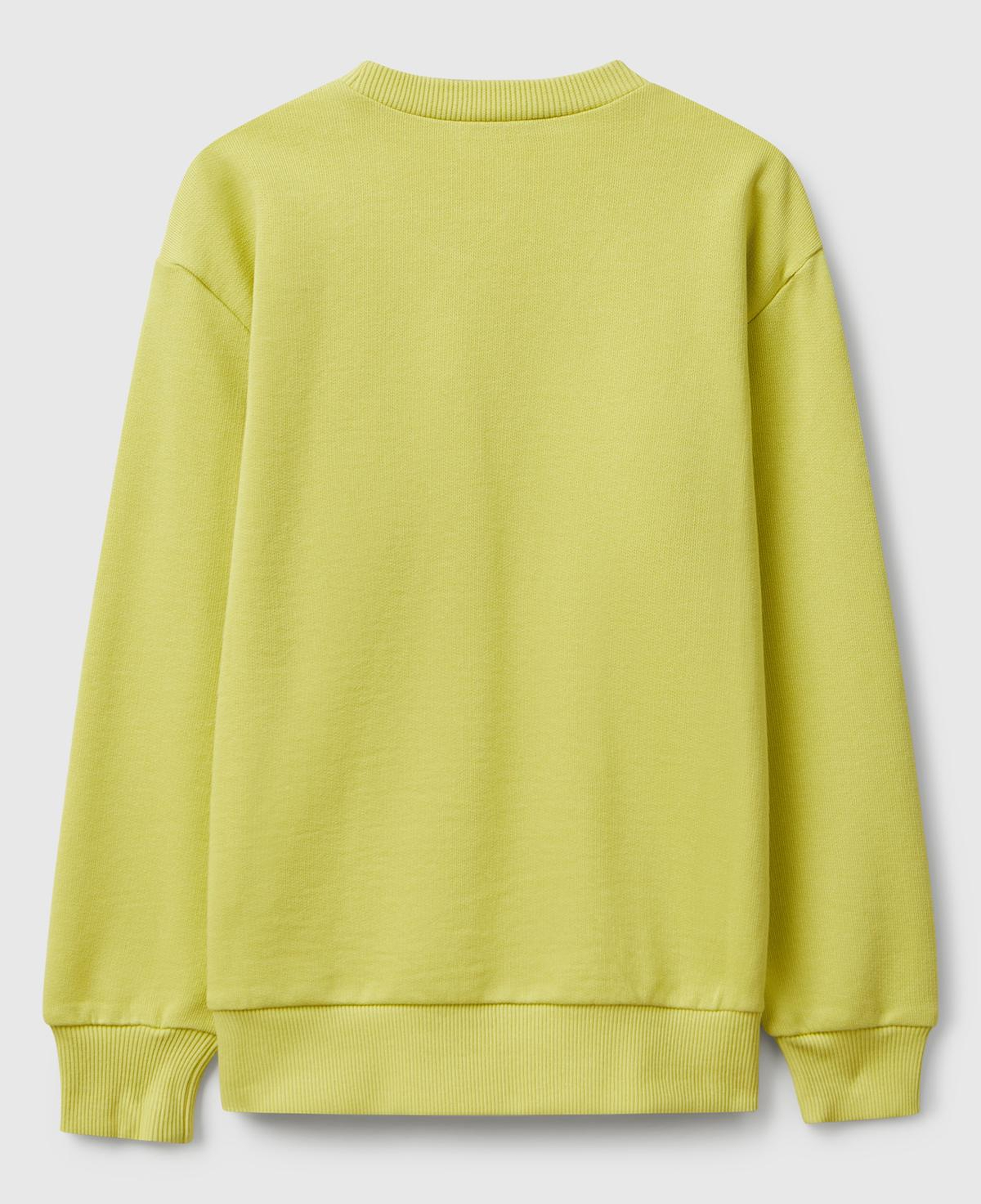 Erkek Çocuk Hardal Baskı Detaylı Bisiklet Yaka Relaxed Fit Sweatshirt