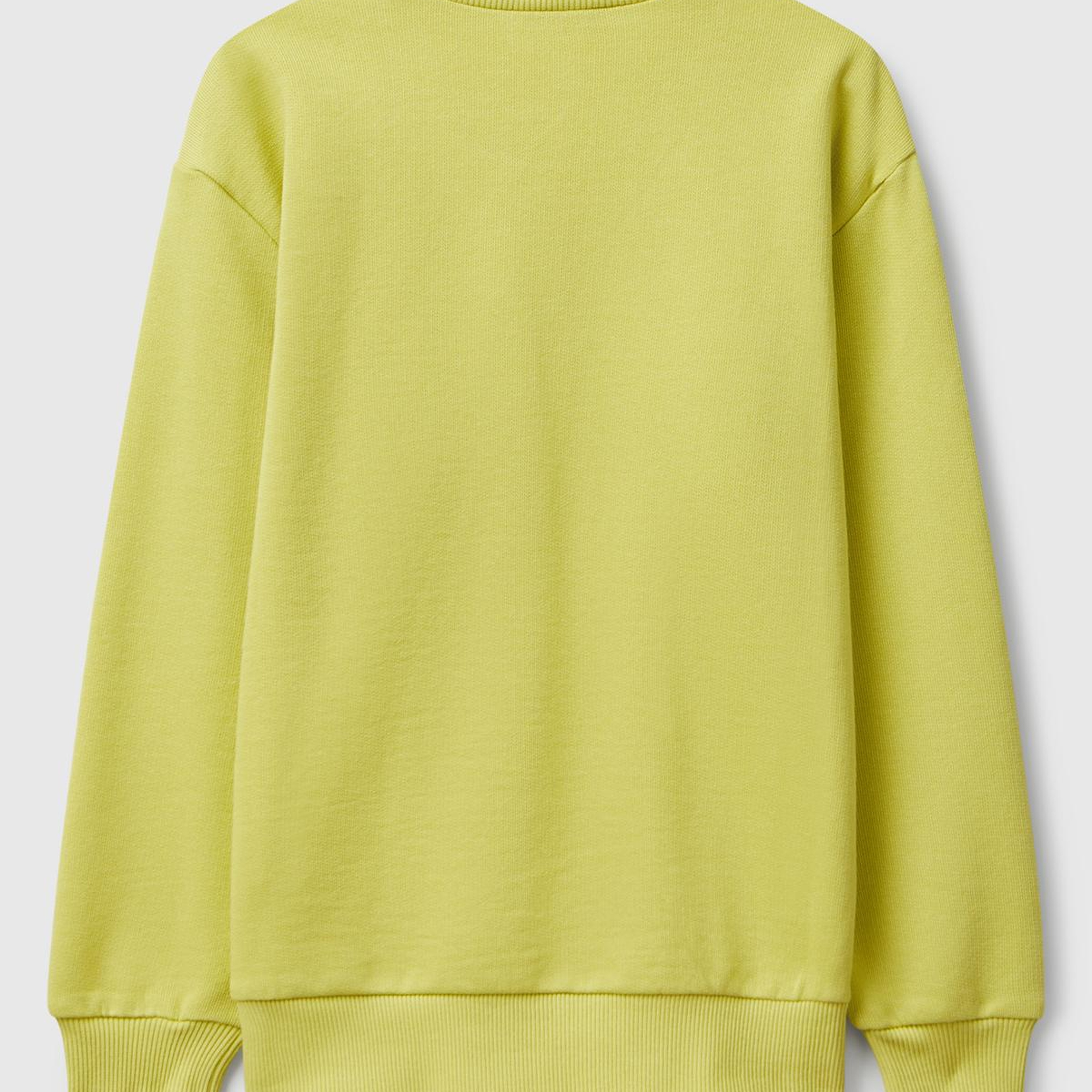 Erkek Çocuk Hardal Baskı Detaylı Bisiklet Yaka Relaxed Fit Sweatshirt