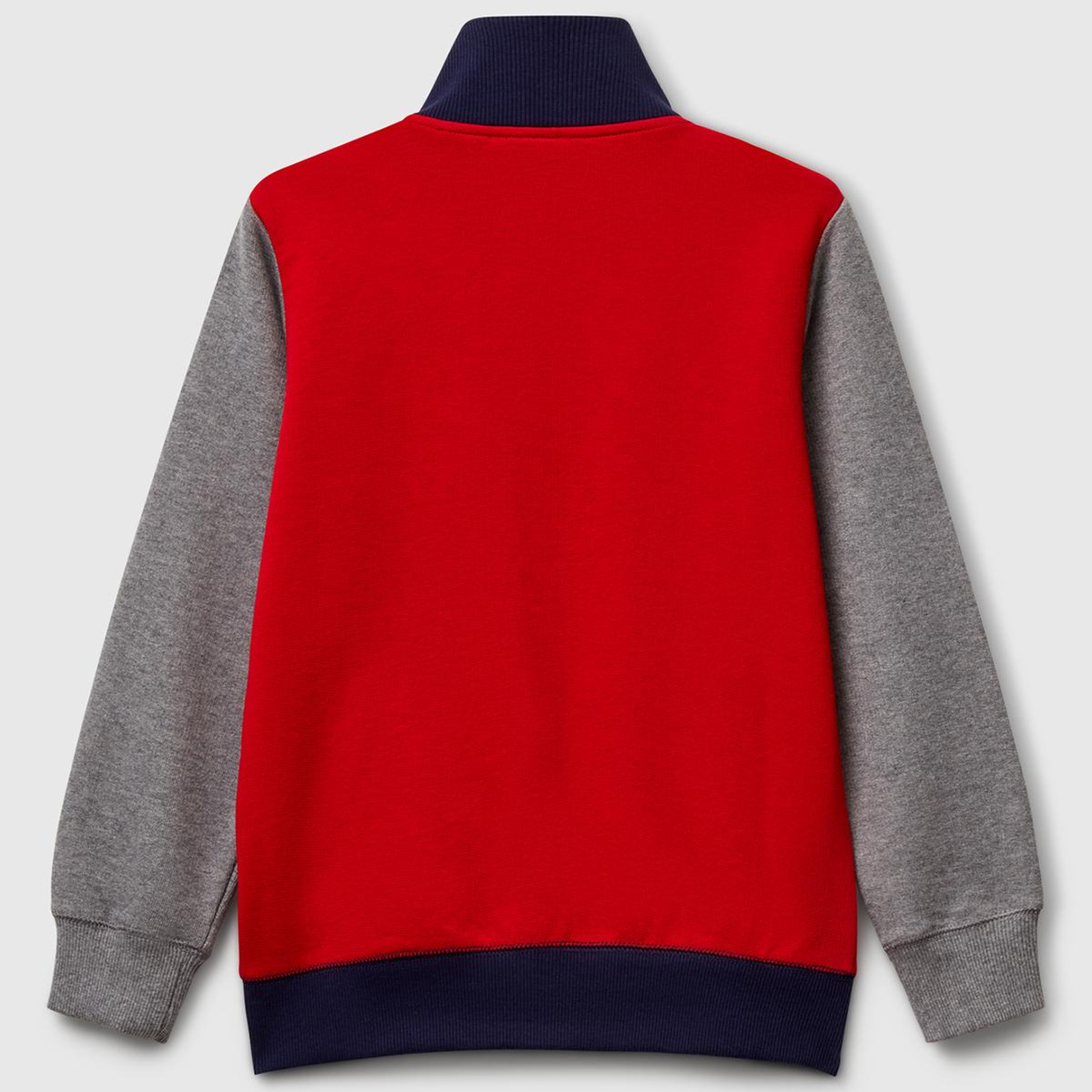 Erkek Çocuk Kırmızı-Gri Logolu Sweatshirt